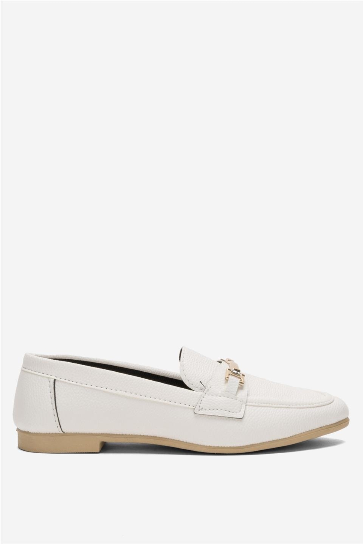 Kadın Babet Toka Detaylı Şık Rahat Günlük Ayakkabı BEYAZ - Görsel 2