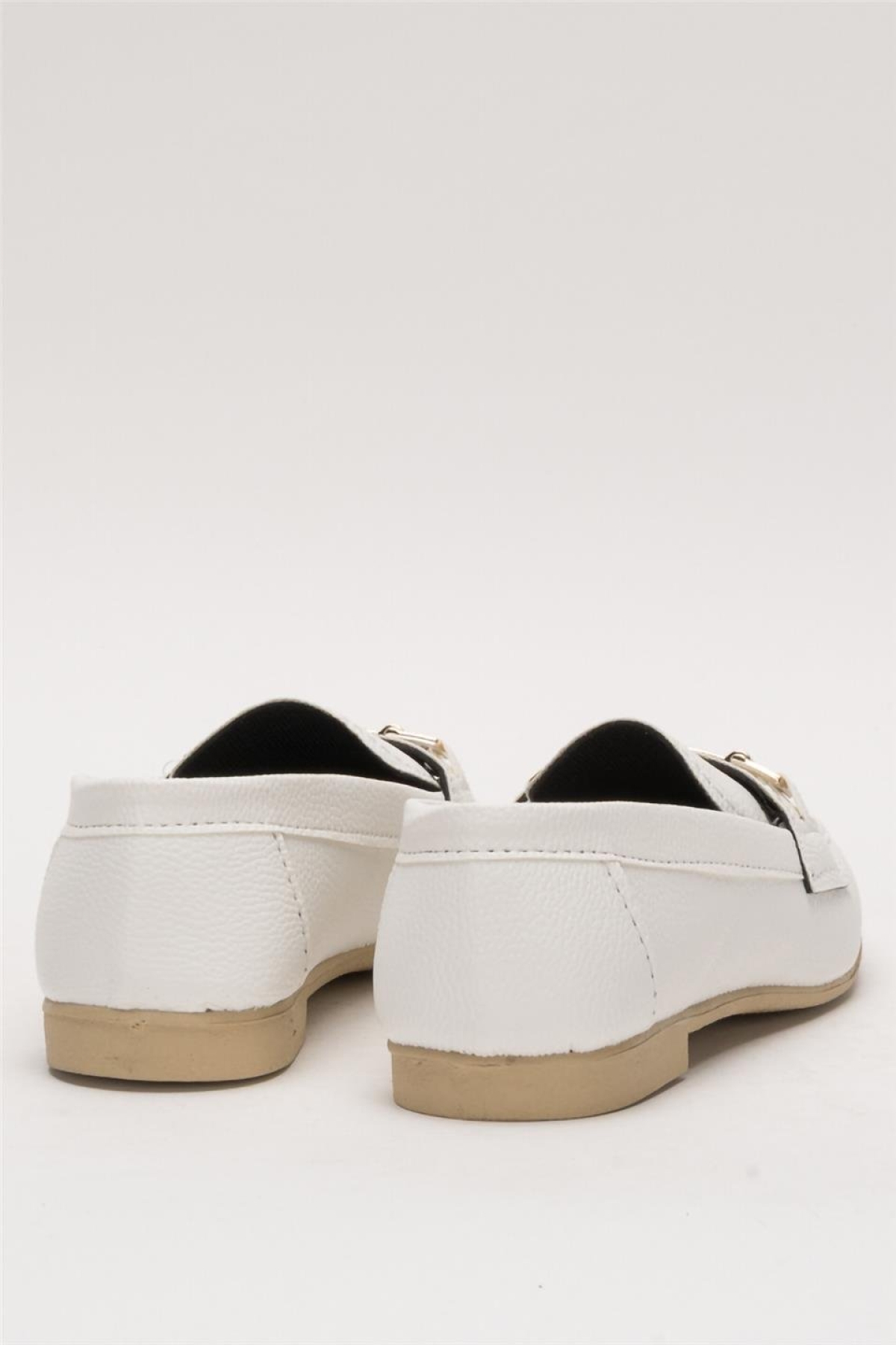 Kadın Babet Toka Detaylı Şık Rahat Günlük Ayakkabı BEYAZ - Görsel 5