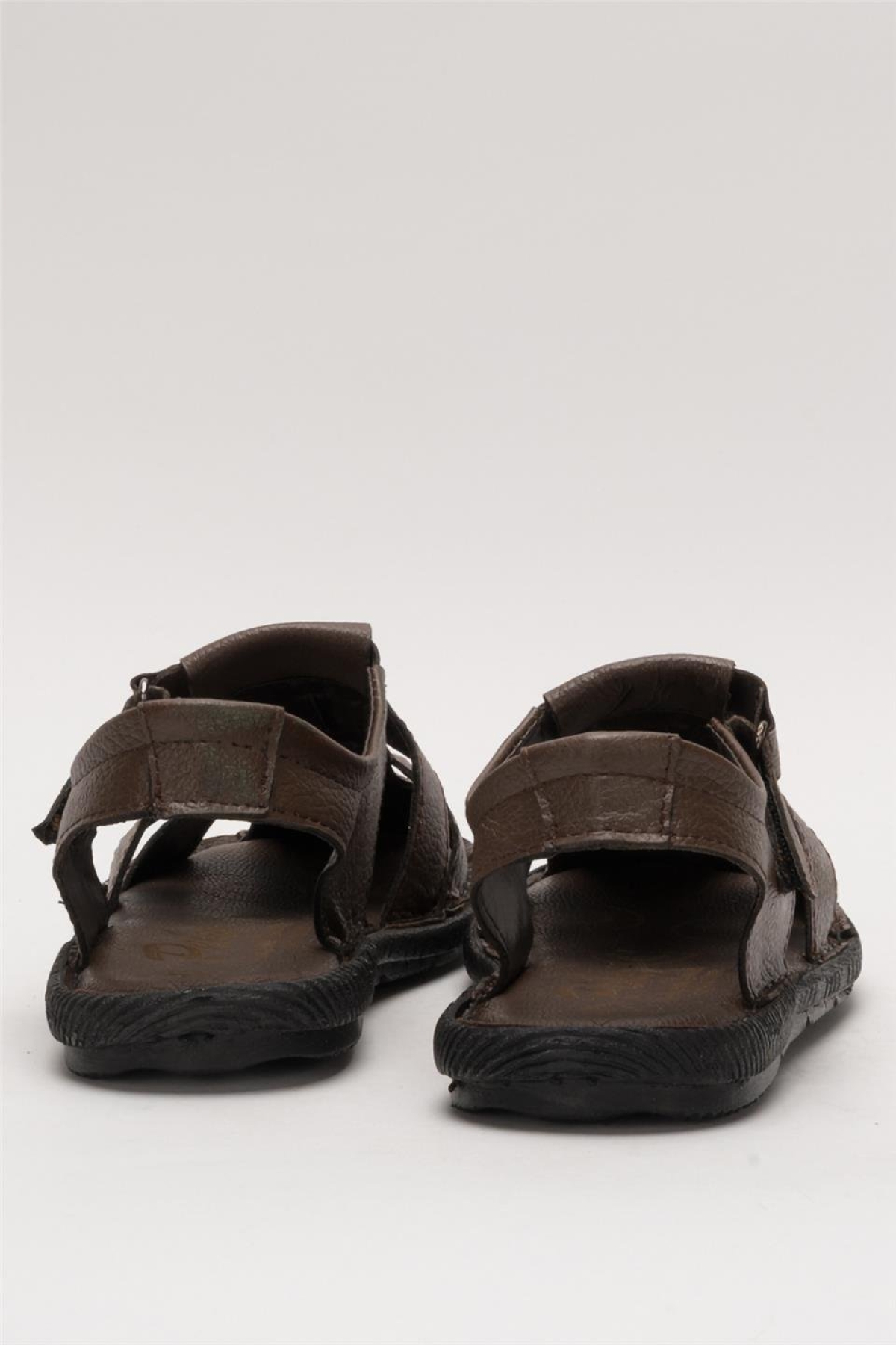 Erkek Hakiki Deri Yazlık Hafif Günlük Ayakkabı Sandalet KAHVERENGİ - Görsel 5