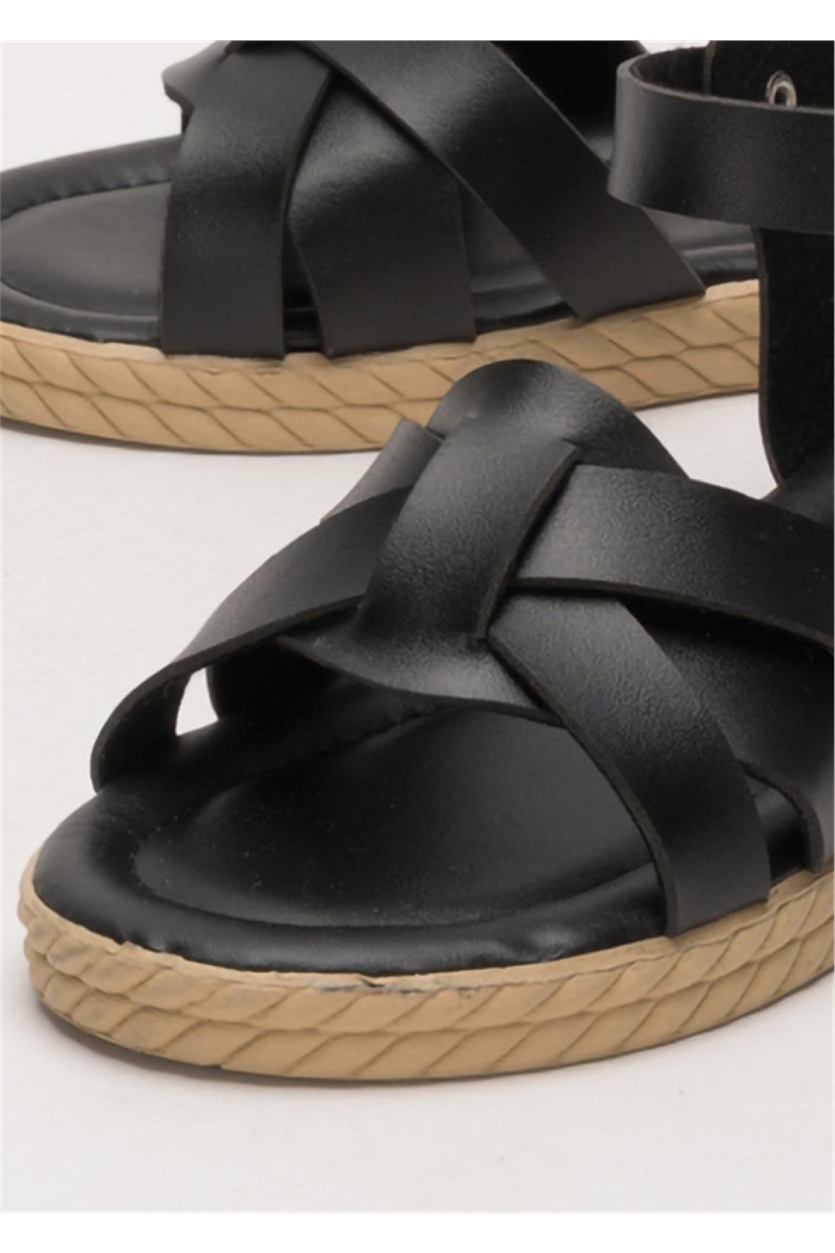 Günlük Şık Rahat Kadın Sandalet SİYAH - Görsel 6