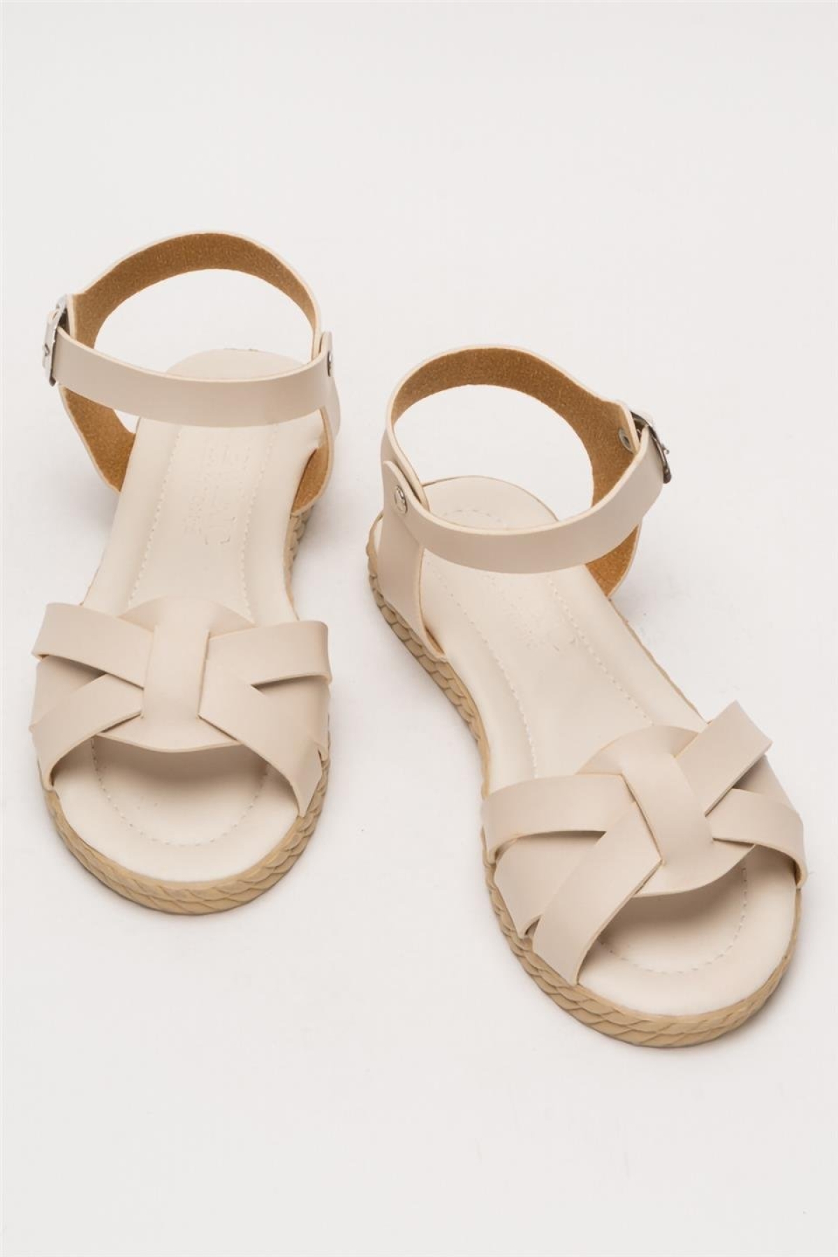 Günlük Şık Rahat Kadın Sandalet BEJ - Görsel 7