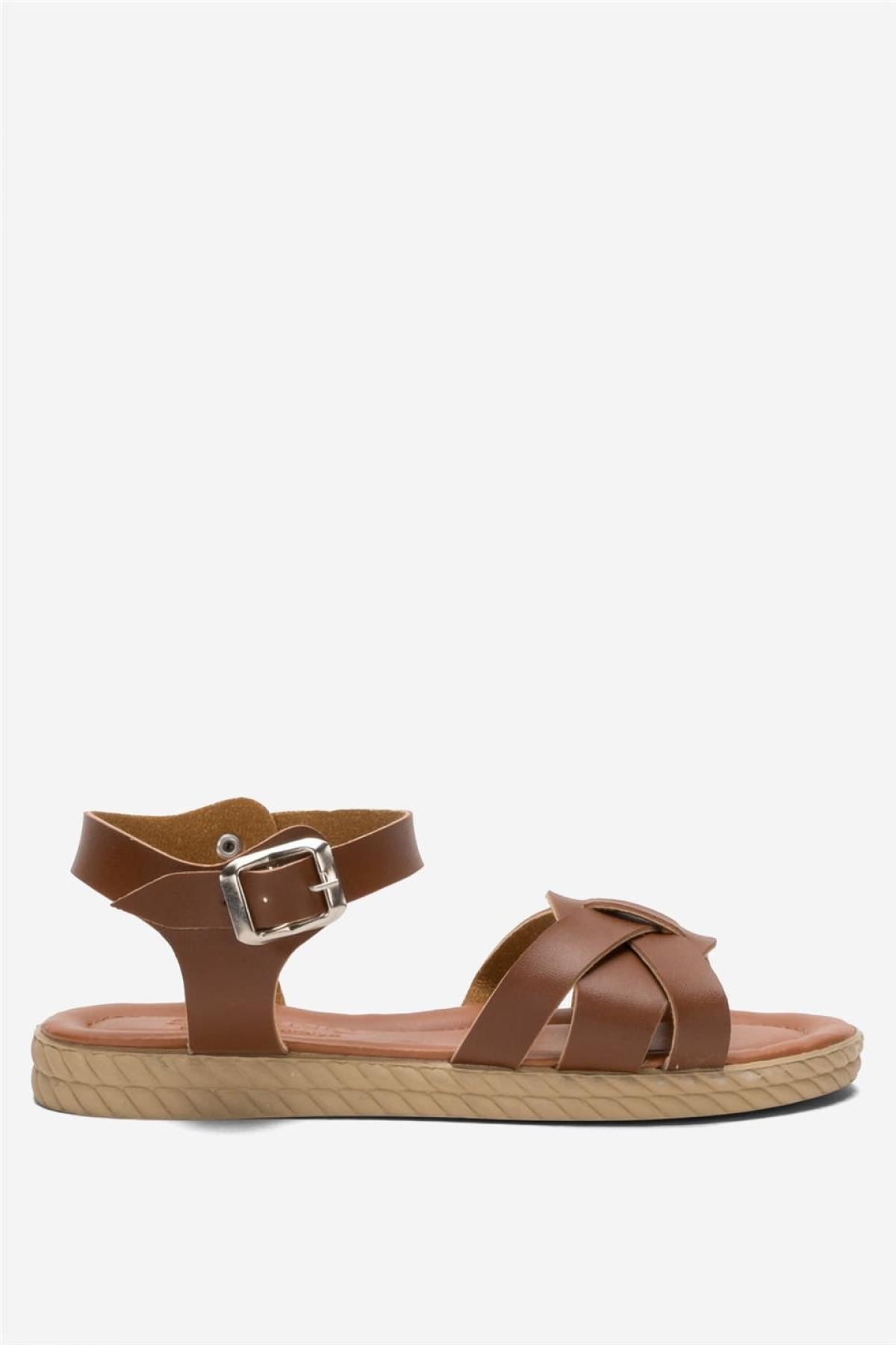 Günlük Şık Rahat Kadın Sandalet TABA - Görsel 2