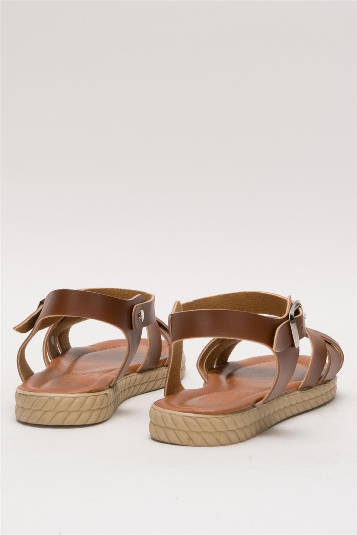 Günlük Şık Rahat Kadın Sandalet TABA - Görsel 5