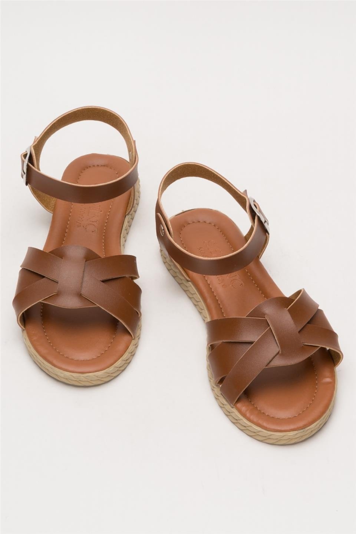 Günlük Şık Rahat Kadın Sandalet TABA - Görsel 7