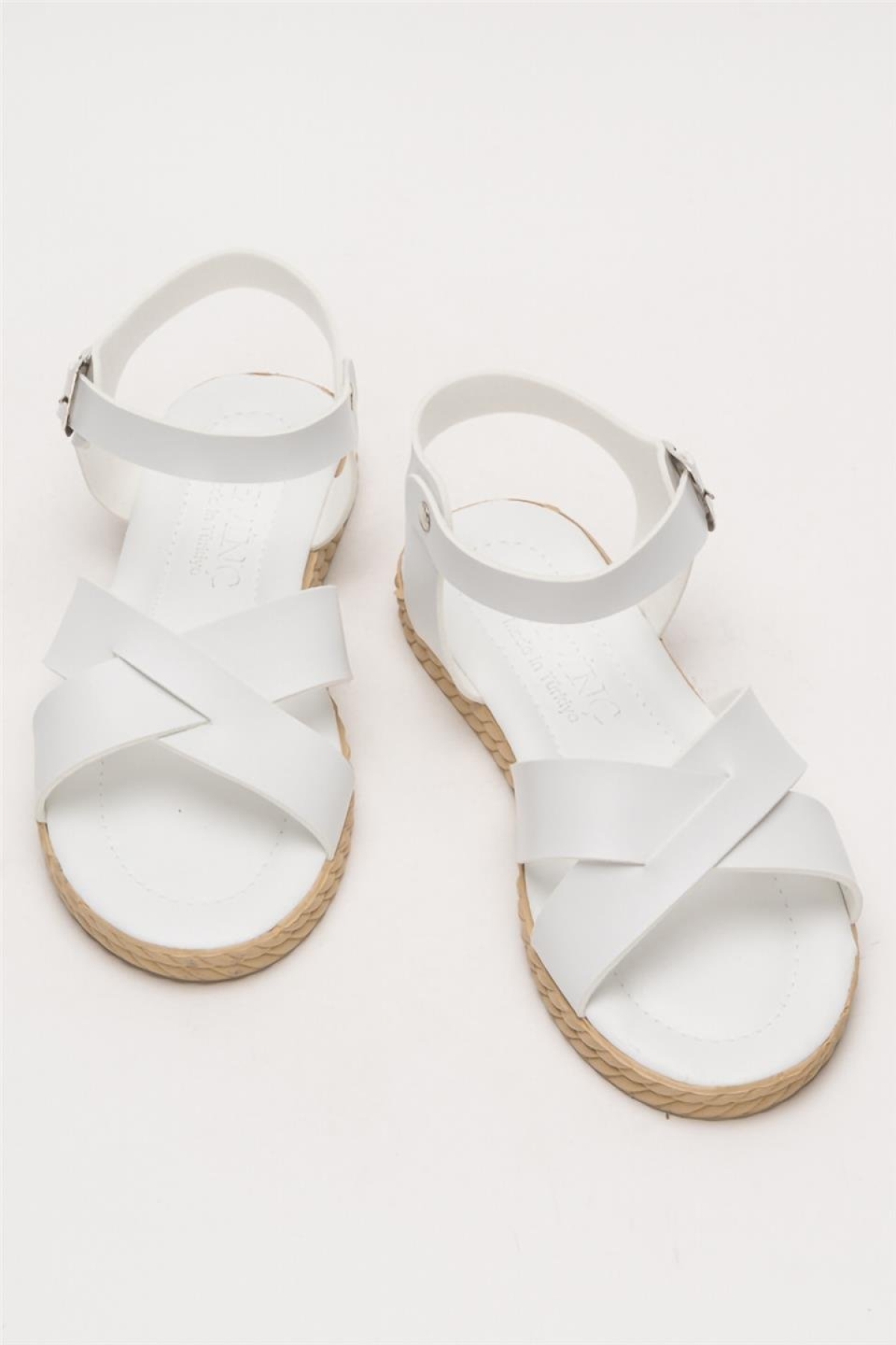 Günlük Şık Rahat Kadın Sandalet BEYAZ - Görsel 7