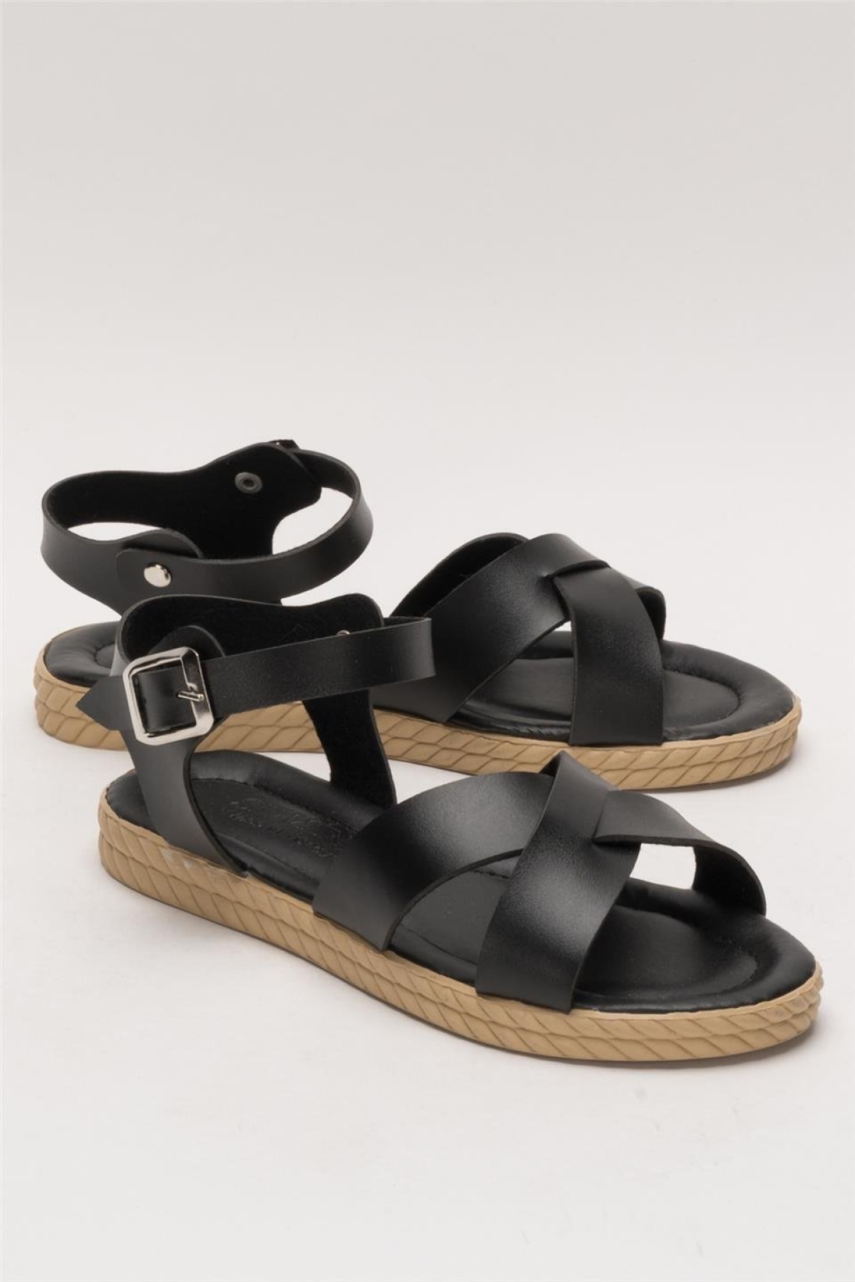 Günlük Şık Rahat Kadın Sandalet SİYAH - Görsel 3