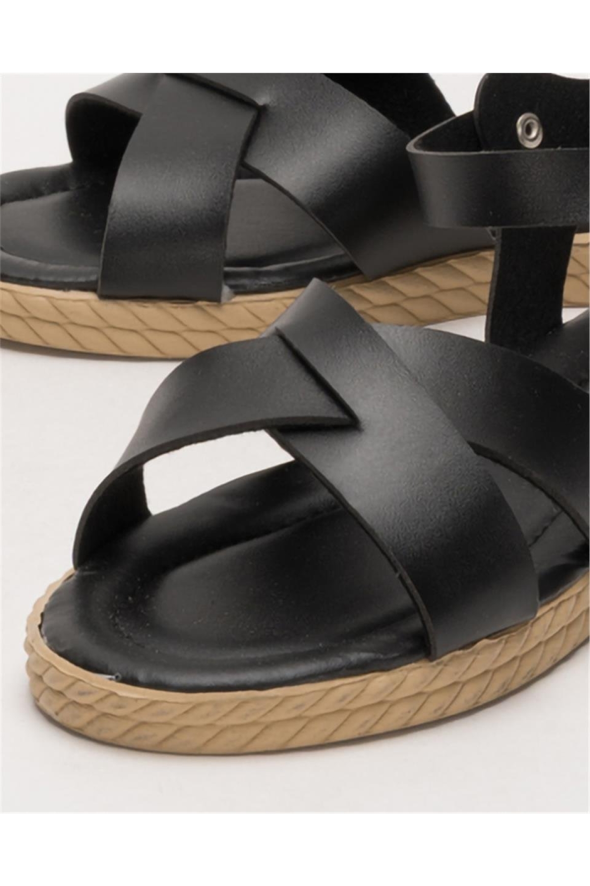 Günlük Şık Rahat Kadın Sandalet SİYAH - Görsel 6