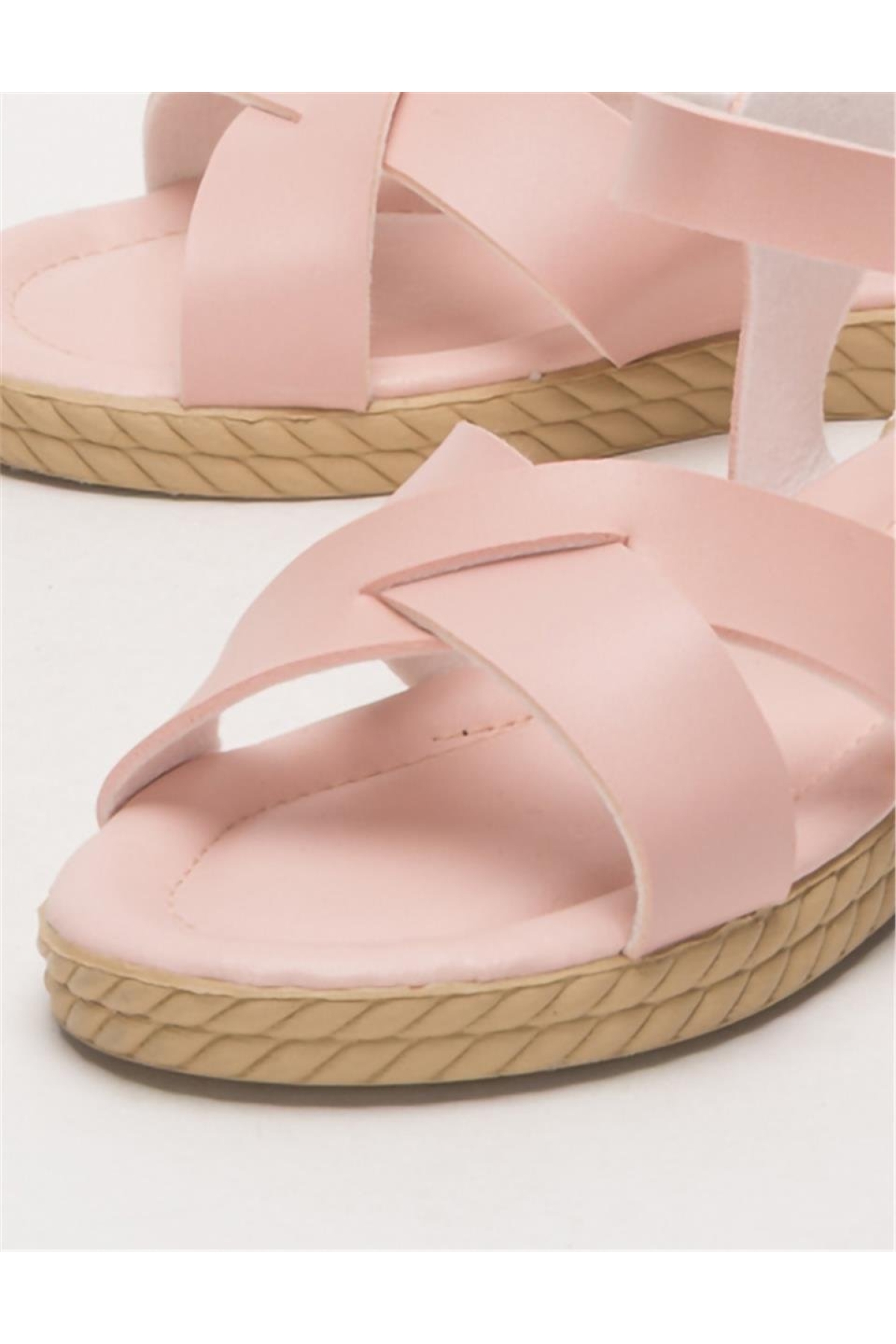 Günlük Şık Rahat Kadın Sandalet PUDRA - Görsel 6