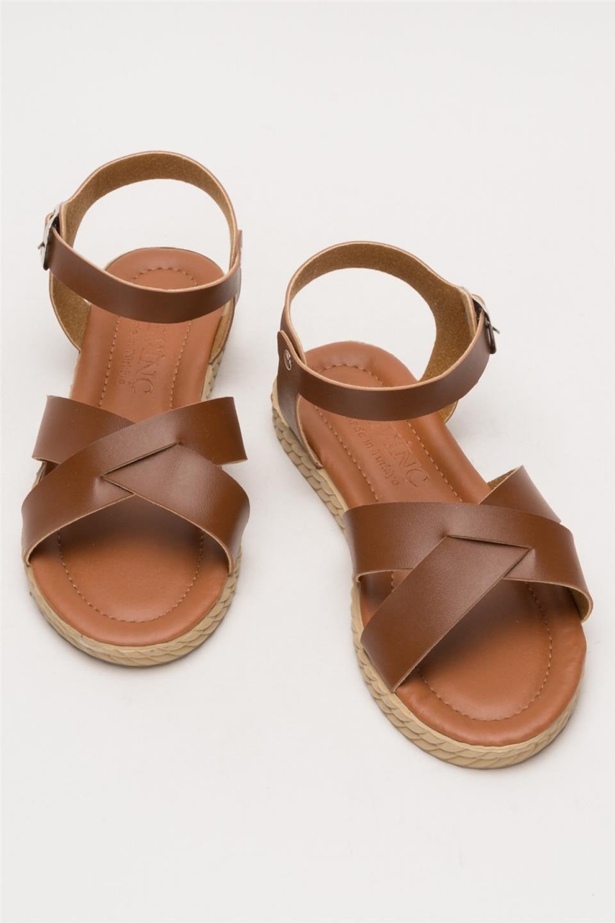 Günlük Şık Rahat Kadın Sandalet TABA - Görsel 7