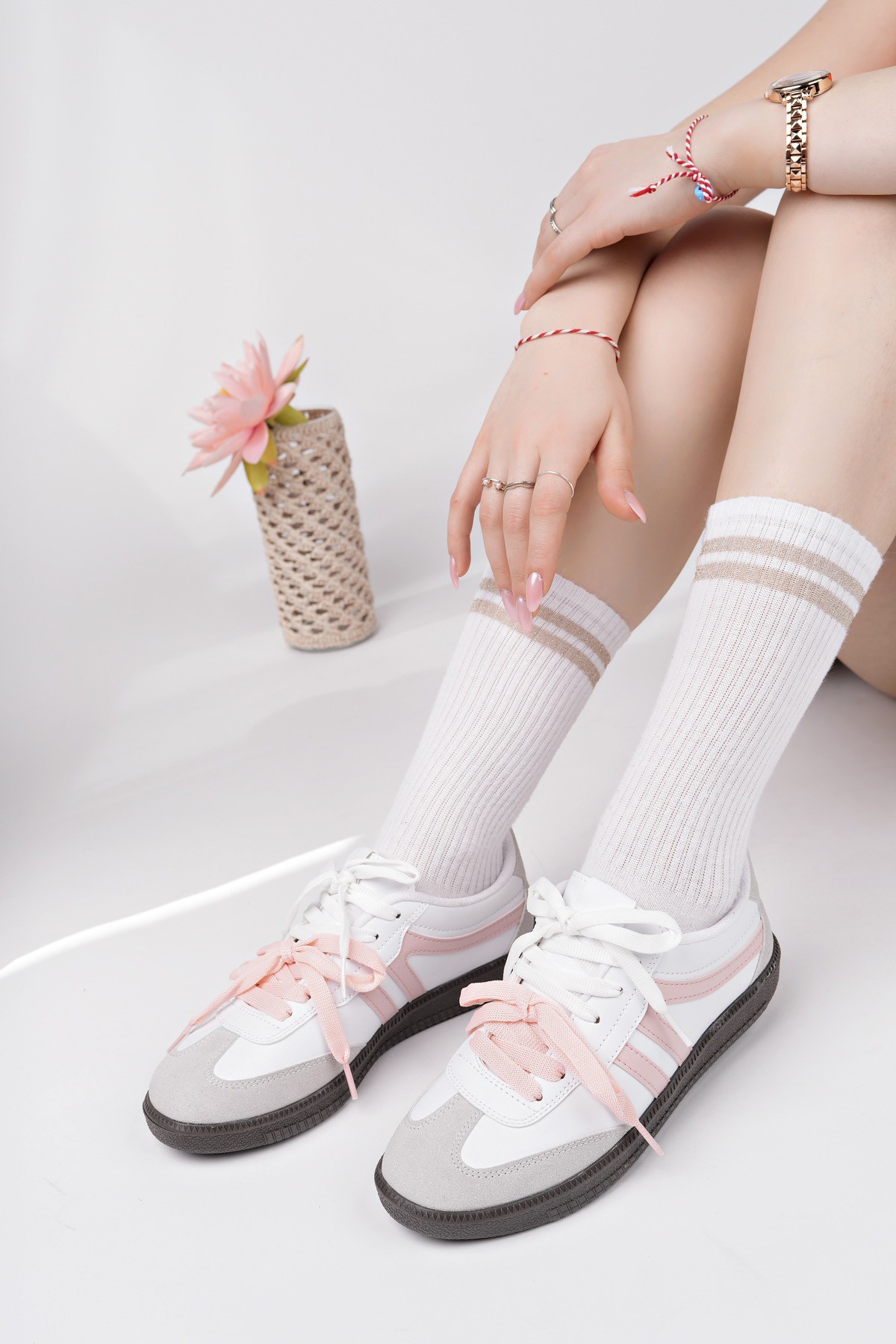 RETRO Çift Bağcıklı Günlük Kadın Sneaker Spor Ayakkabı - Görsel 6