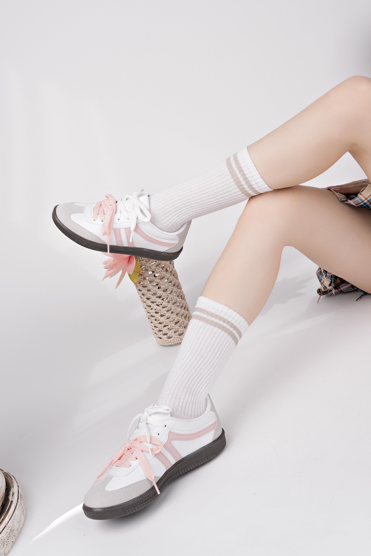 RETRO Çift Bağcıklı Günlük Kadın Sneaker Spor Ayakkabı - Görsel 7