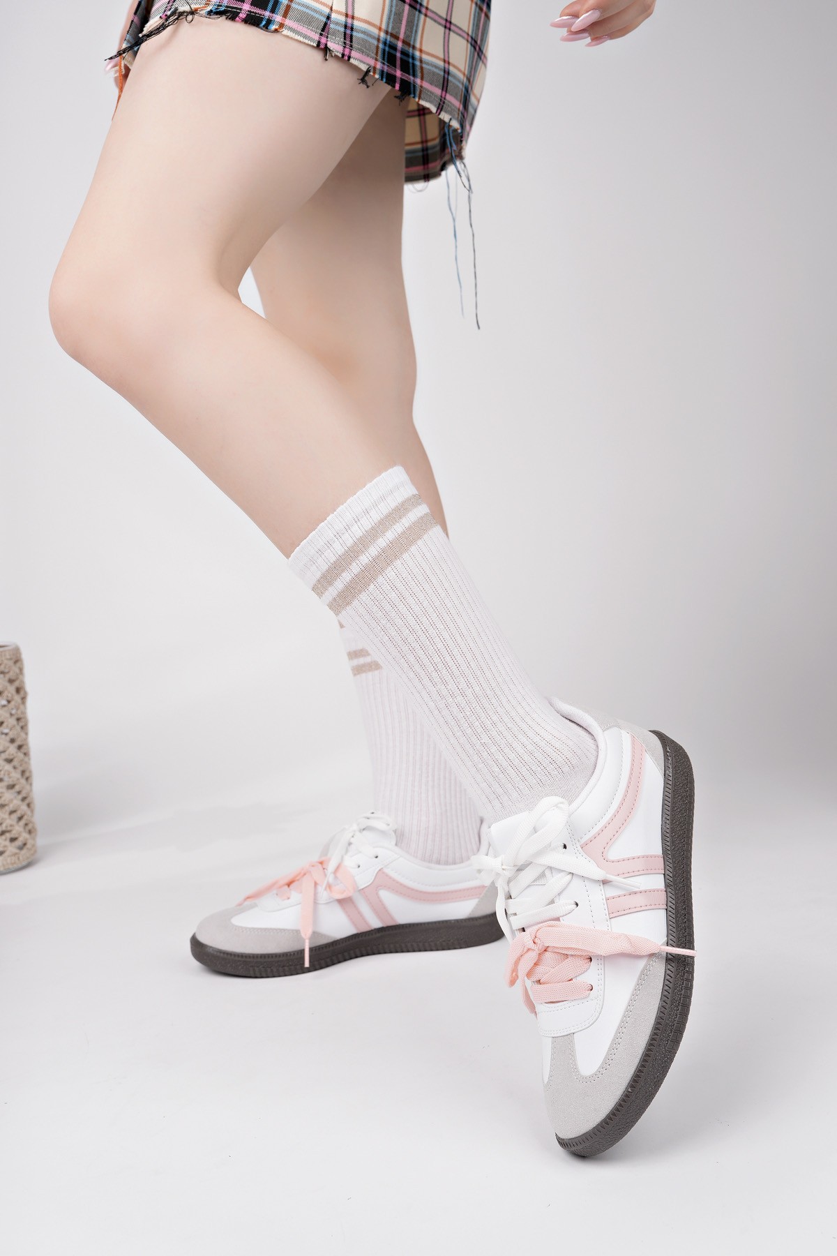 RETRO Çift Bağcıklı Günlük Kadın Sneaker Spor Ayakkabı - Görsel 8