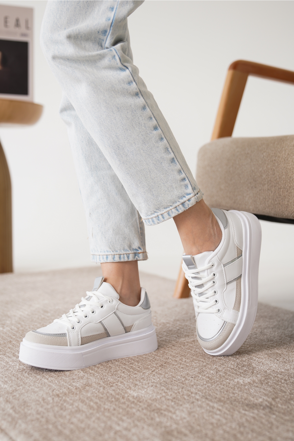 Daxtors Garantili D2501 Günlük Ortopedik Kadın Sneaker Spor Ayakkabı - Görsel 5