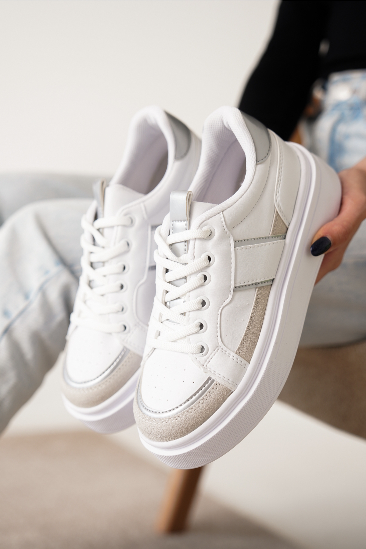 Daxtors Garantili D2501 Günlük Ortopedik Kadın Sneaker Spor Ayakkabı - Görsel 6