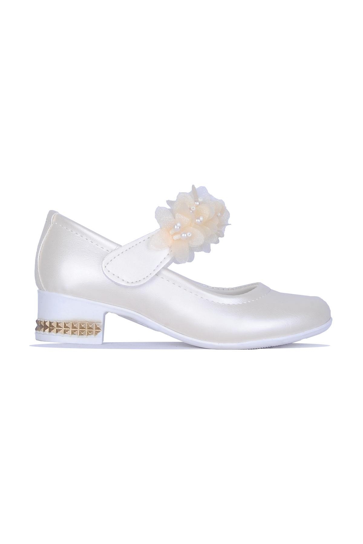 26-Herbebe Fırfırlı 3Cm Kız Çocuk Topuklu Ayakkabı - Görsel 2