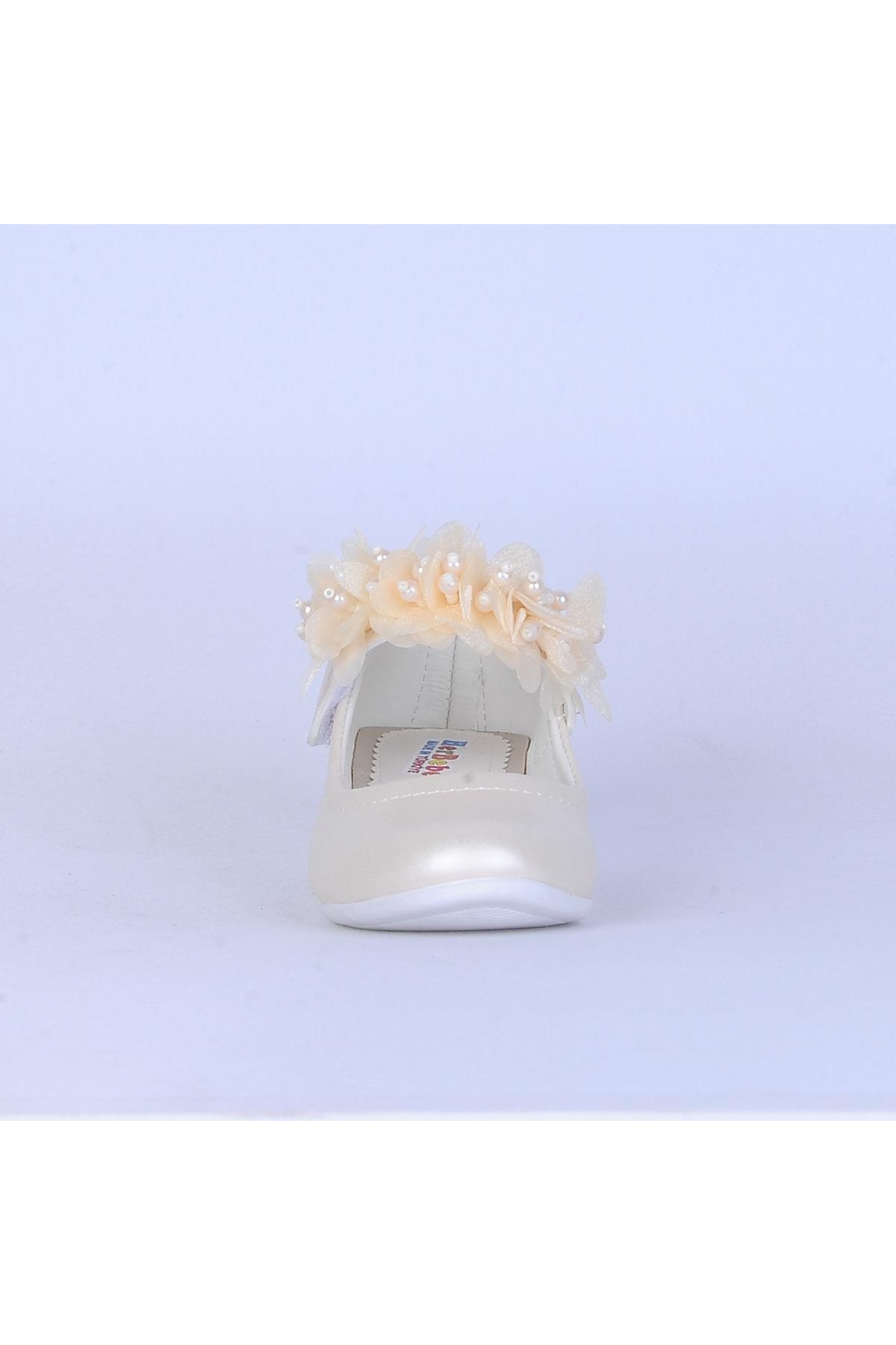 26-Herbebe Fırfırlı 3Cm Kız Çocuk Topuklu Ayakkabı - Görsel 4