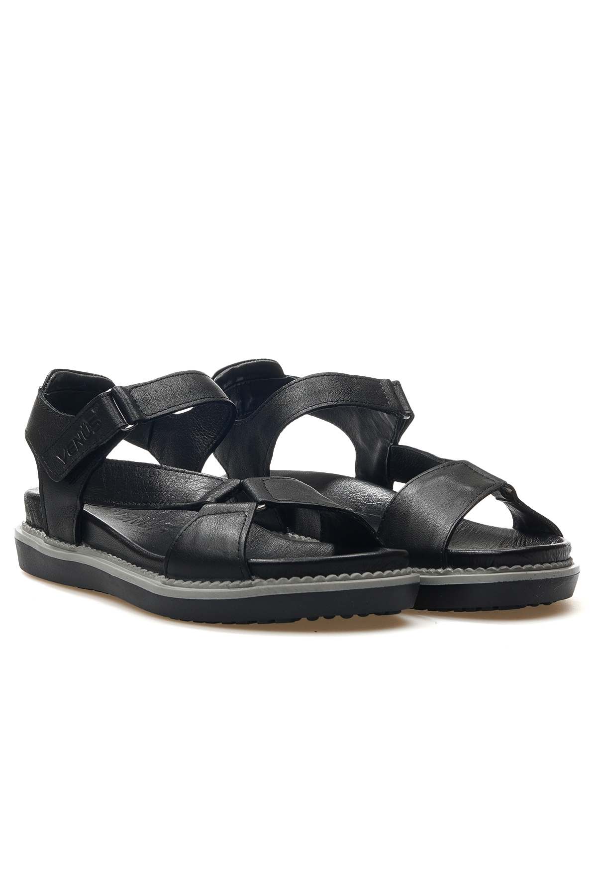 Kadın Hakiki Deri Günlük Sandalet 25y 202064y Z Siyah - Görsel 6
