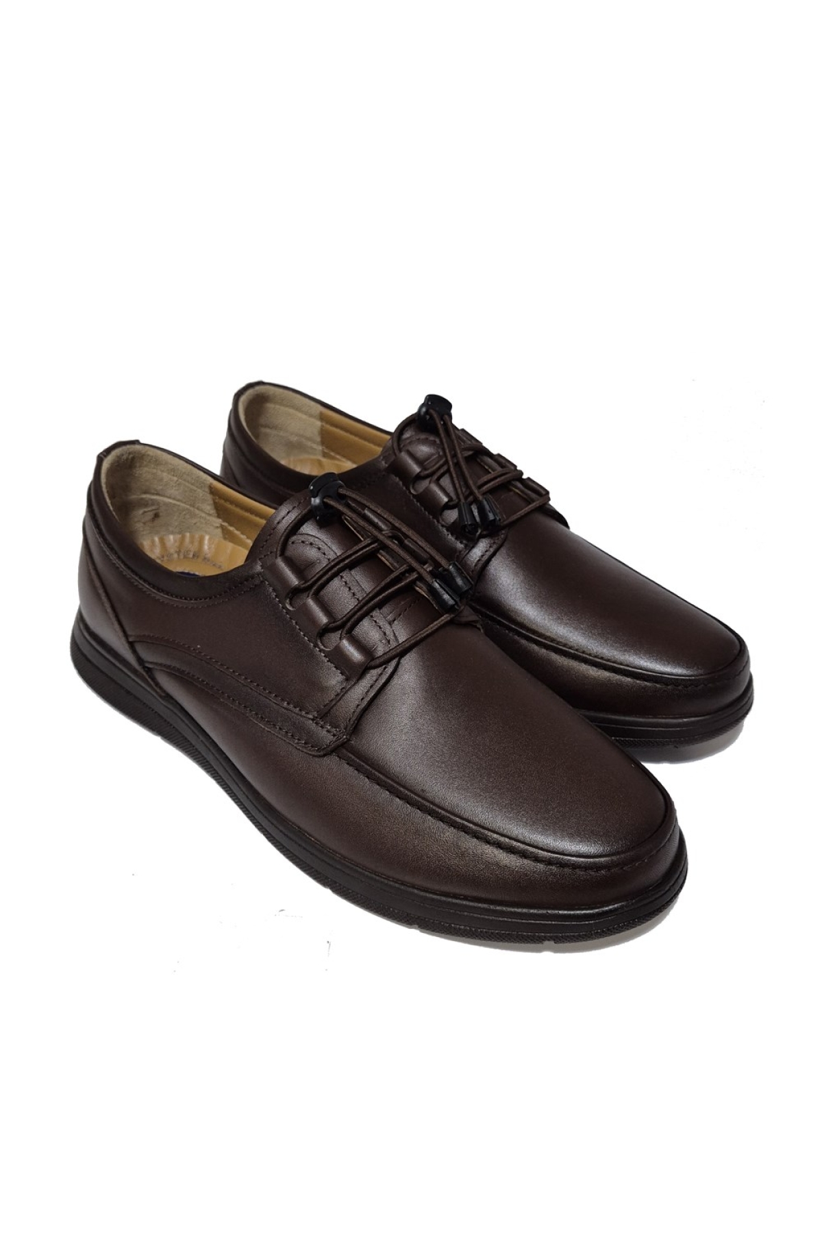 Lastik Bağlı Topuk Kat Deri Model Yazlık Comfort Ayakkabı AY-225-Y - Görsel 4