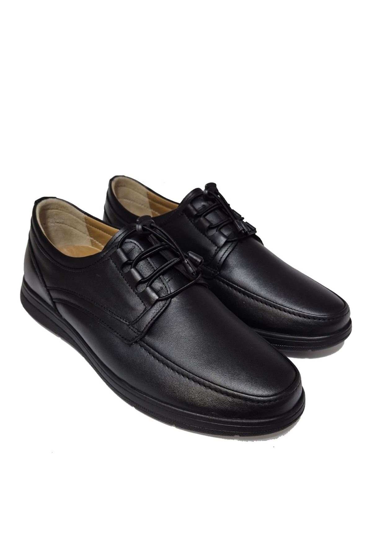 Lastik Bağlı Topuk Kat Deri Model Yazlık Comfort Ayakkabı AY-225-Y - Görsel 4