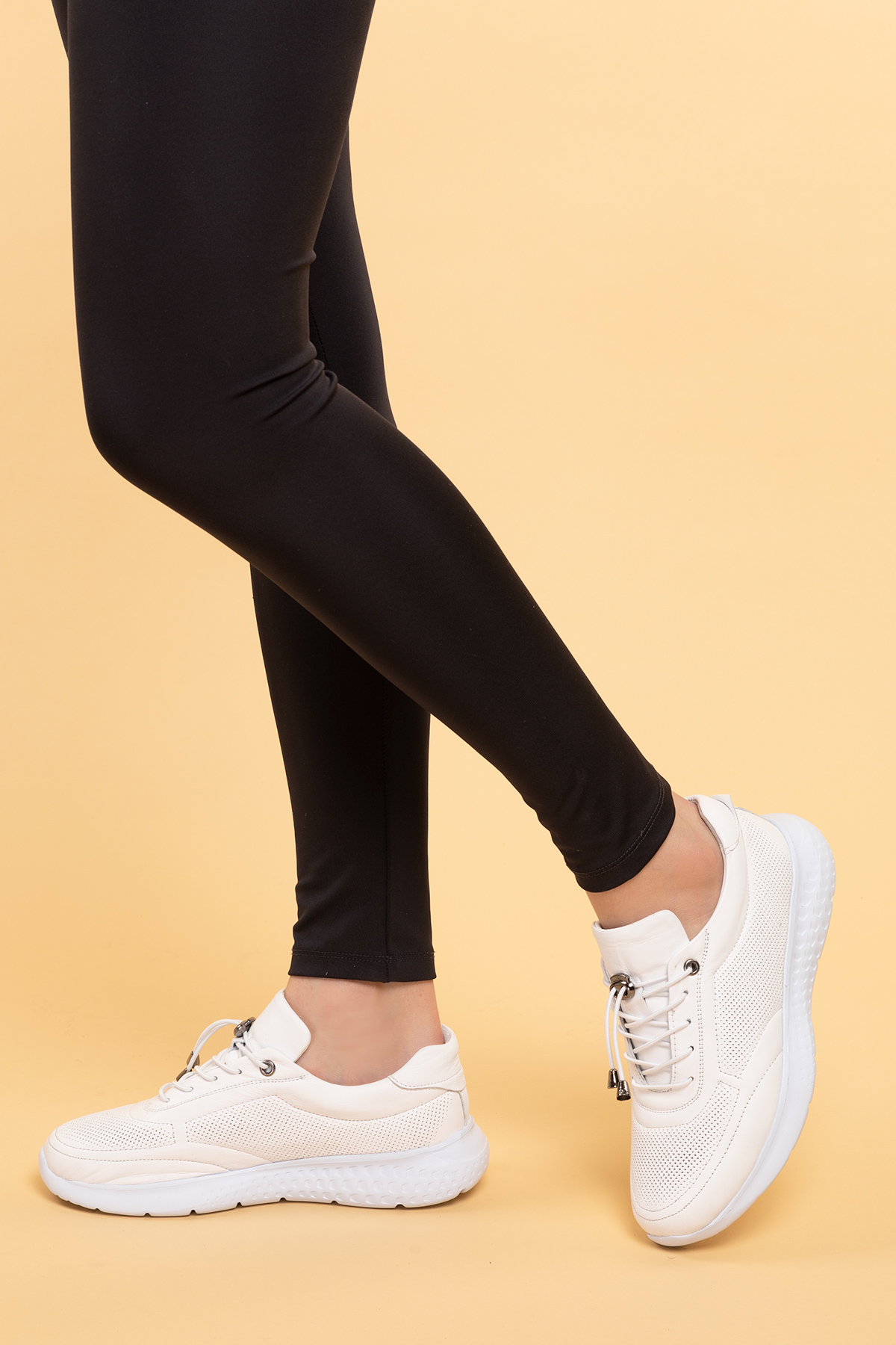 Gondol Içi Dışı Hakiki Deri Faylon Taban Hafif Spor Ayakkabı es.111 - Görsel 4