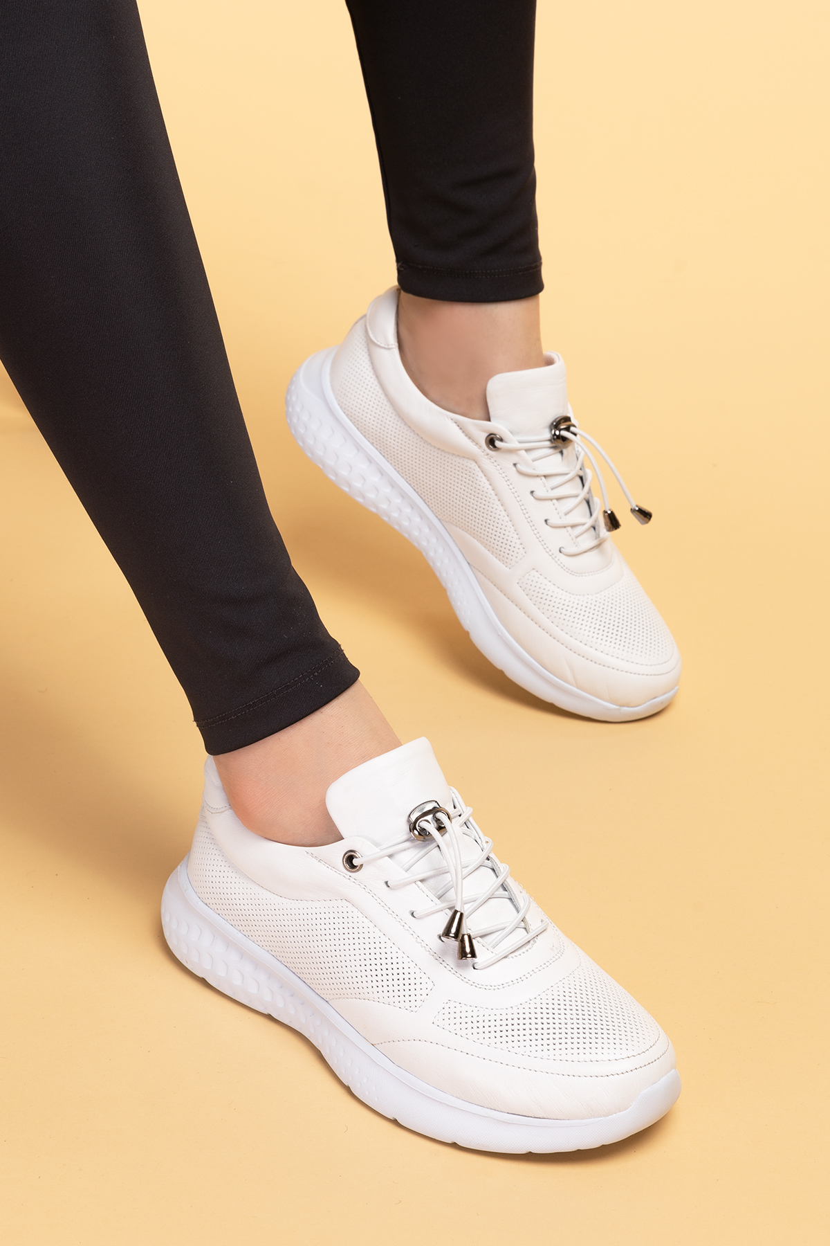 Gondol Içi Dışı Hakiki Deri Faylon Taban Hafif Spor Ayakkabı es.111 - Görsel 6