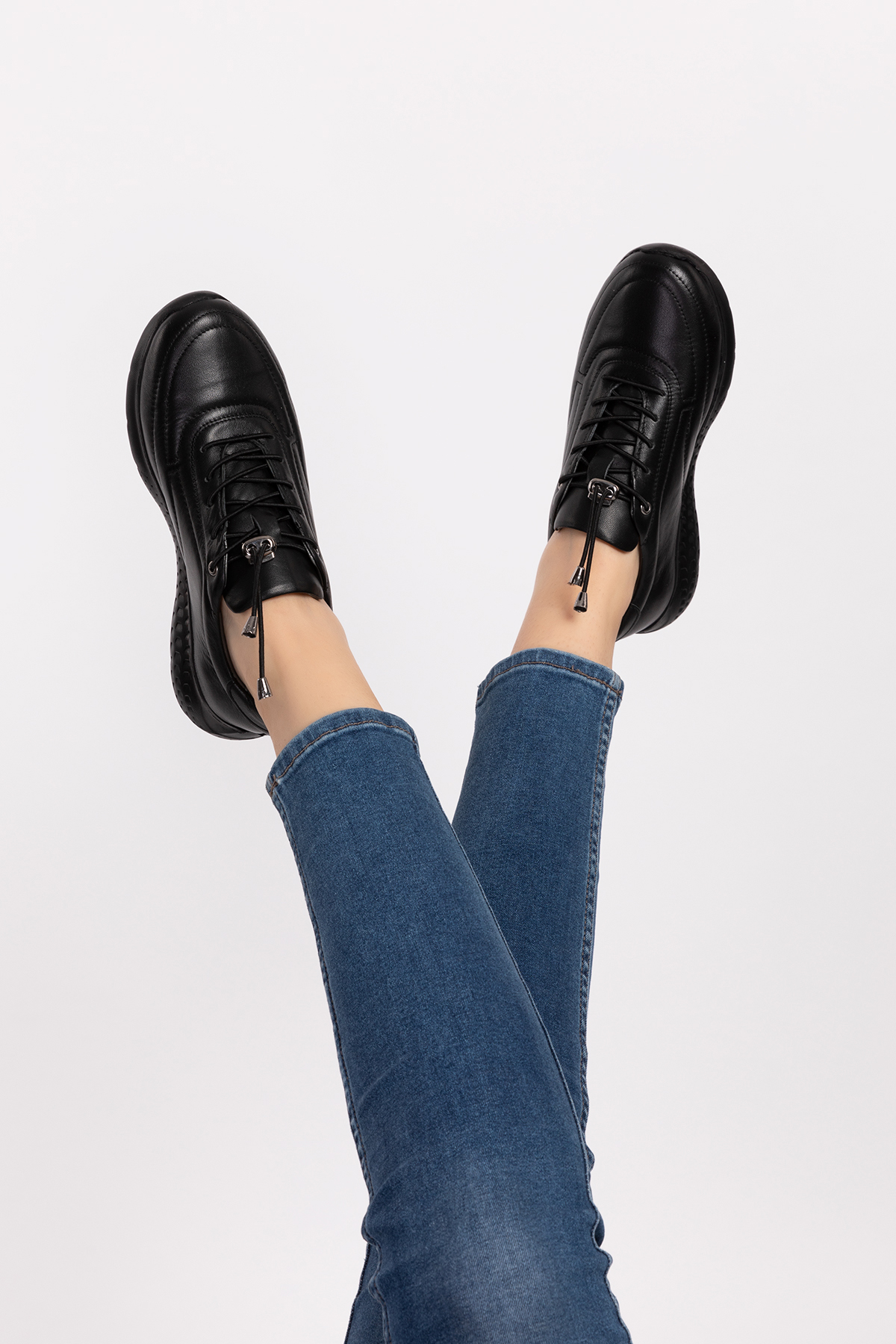 Gondol Içi Dışı Hakiki Deri Faylon Taban Hafif Spor Ayakkabı es.110 - Görsel 5