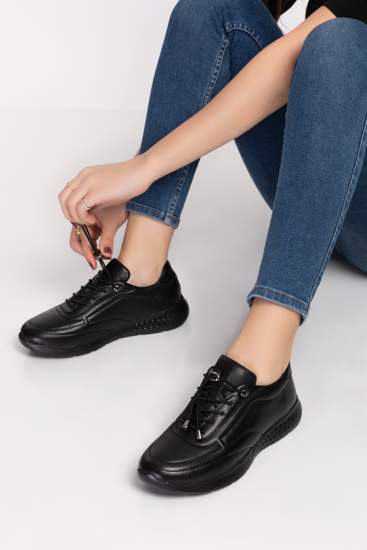 Gondol Içi Dışı Hakiki Deri Faylon Taban Hafif Spor Ayakkabı es.110 - Görsel 3