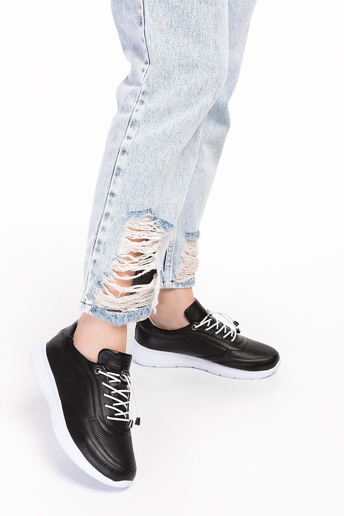 Gondol Içi Dışı Hakiki Deri Faylon Taban Hafif Spor Ayakkabı es.111 - Görsel 4