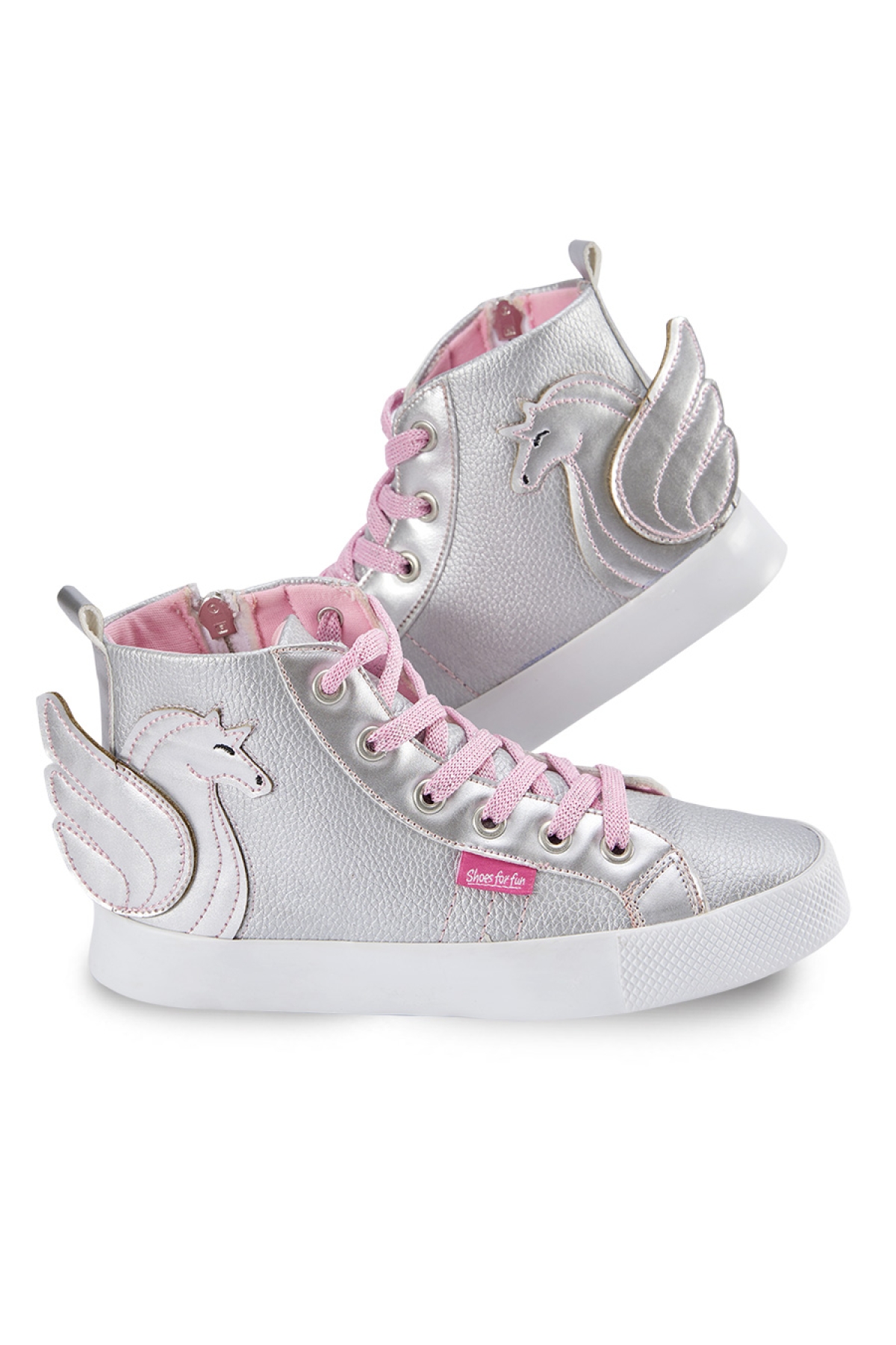 Kanatlı Unicorn Gümüş Kız Çocuk Sneakers - Görsel 2