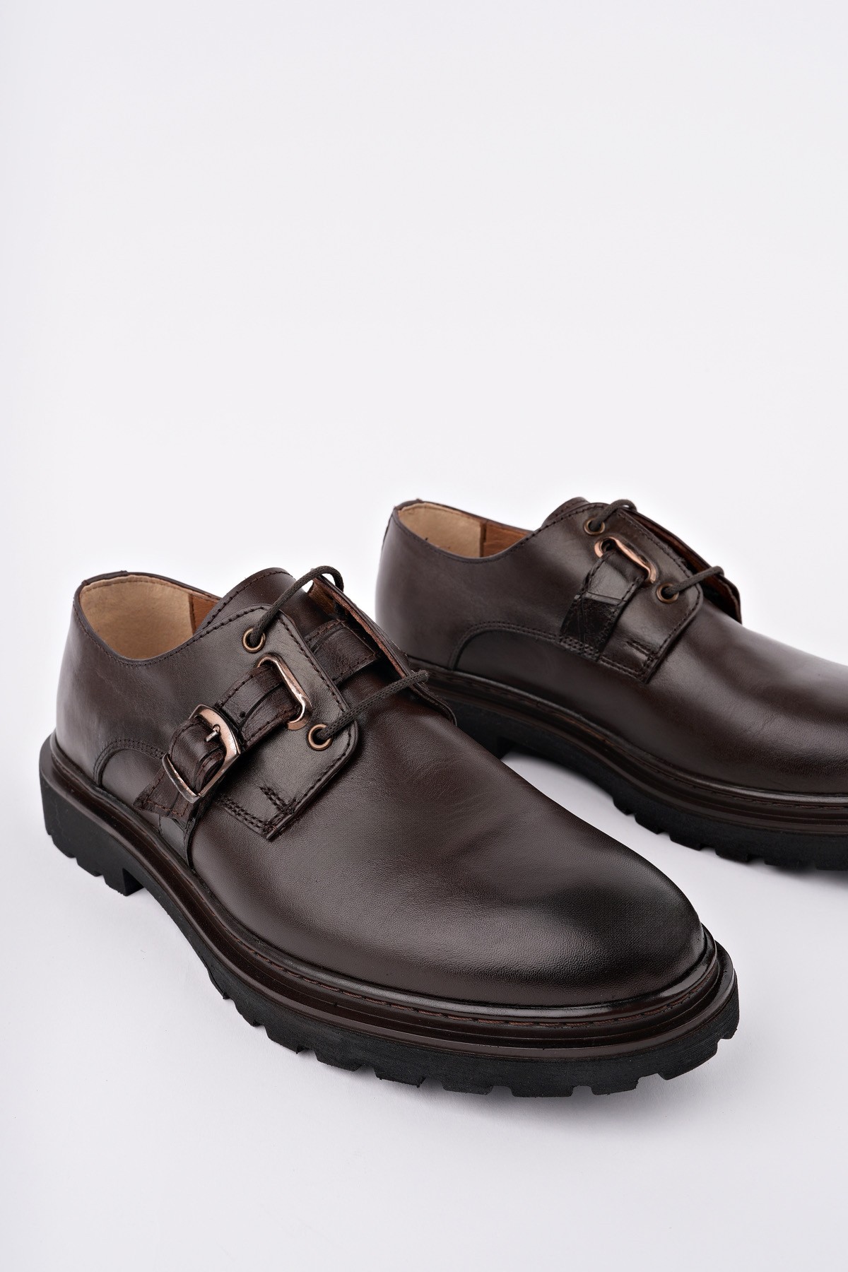 PRAG Bağcıklı Hakiki Deri Erkek Günlük Casual Ayakkabı - Görsel 3