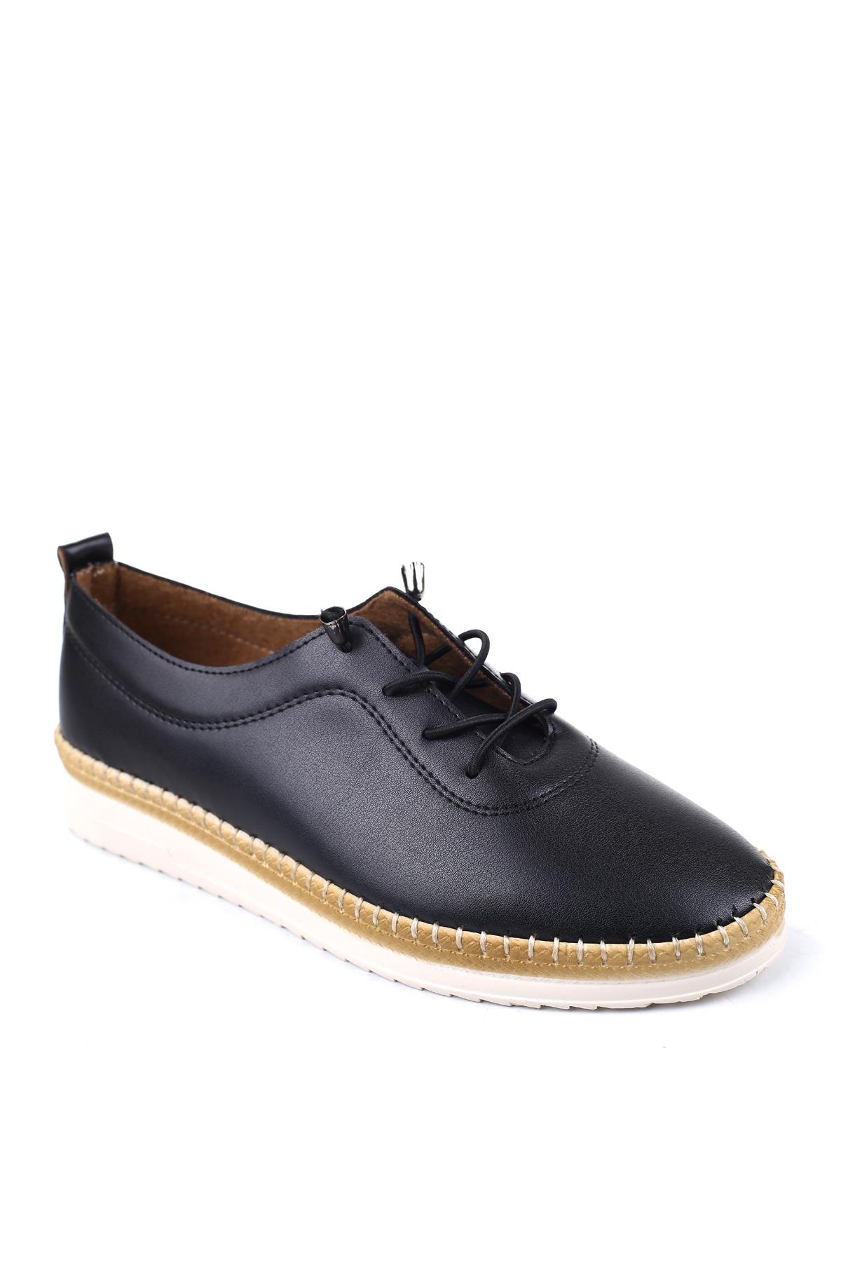 3642 Lastik Bağcıklı Ortopedik Günlük Kadın Ayakkabı - Görsel 2