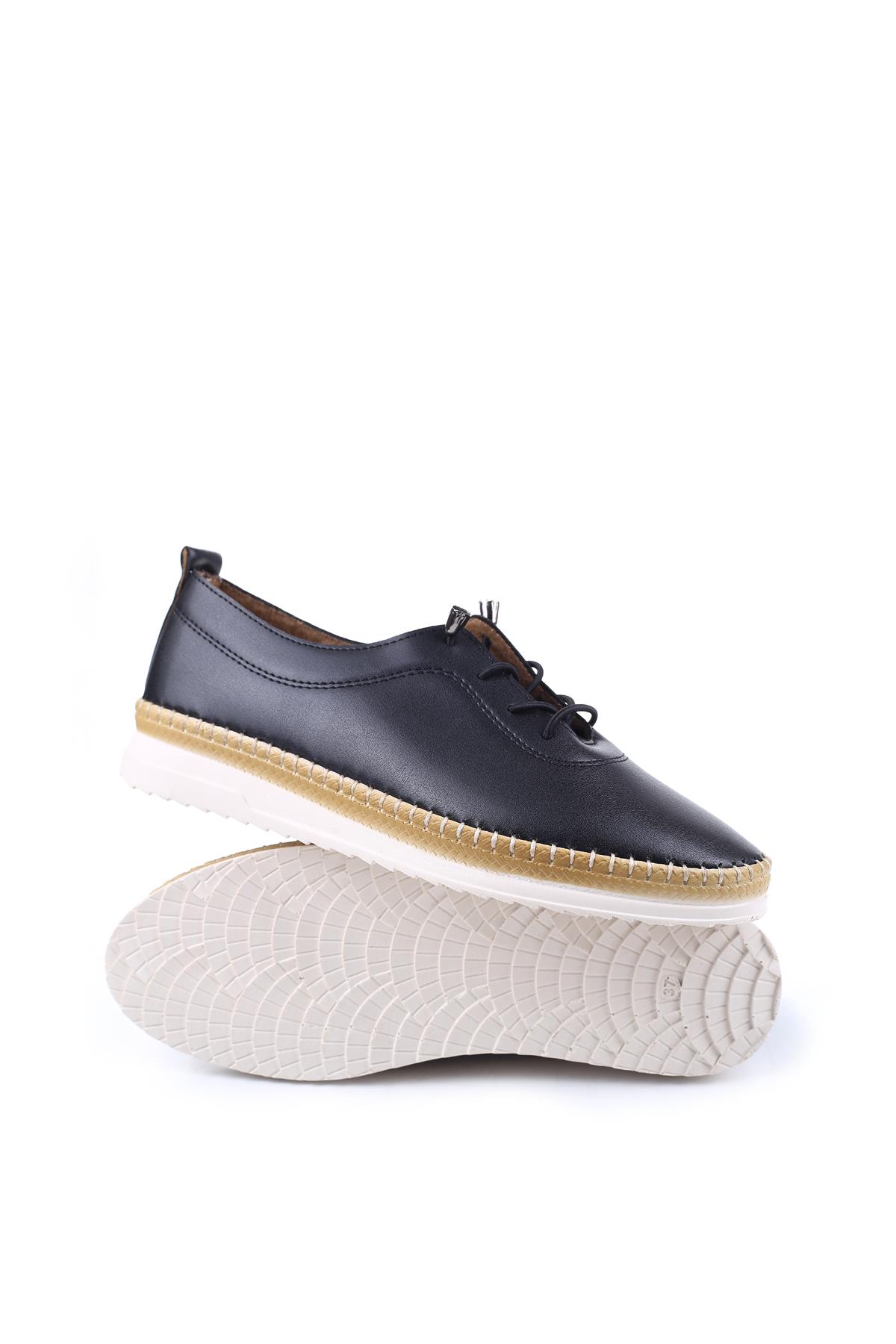 3642 Lastik Bağcıklı Ortopedik Günlük Kadın Ayakkabı - Görsel 6