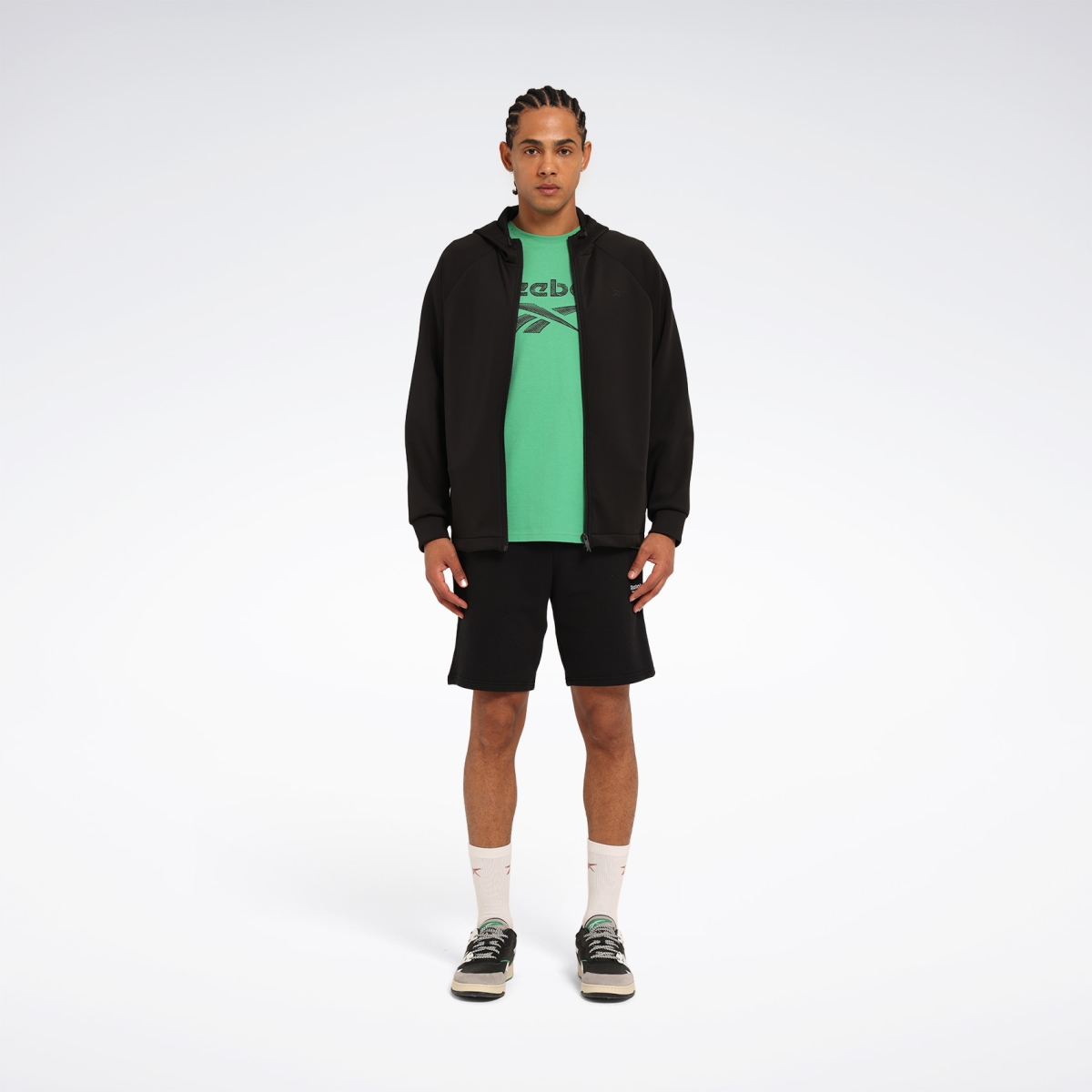 Reebok BADEN FZ Siyah Erkek Eşofman Üstü