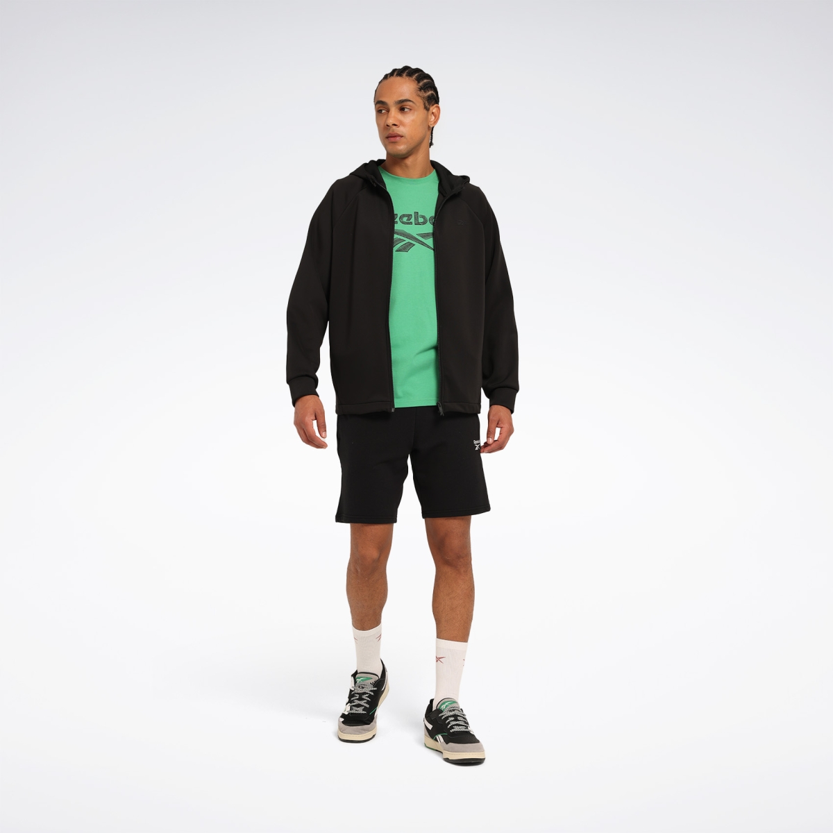 Reebok BADEN FZ Siyah Erkek Eşofman Üstü
