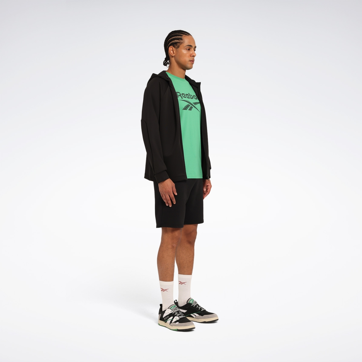 Reebok BADEN FZ Siyah Erkek Eşofman Üstü