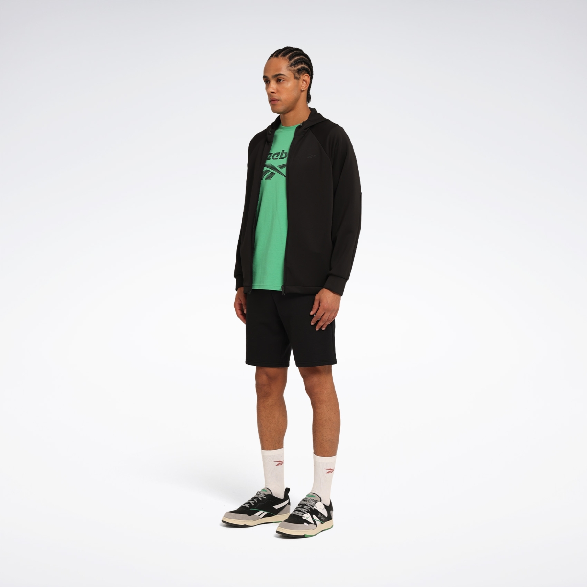 Reebok BADEN FZ Siyah Erkek Eşofman Üstü