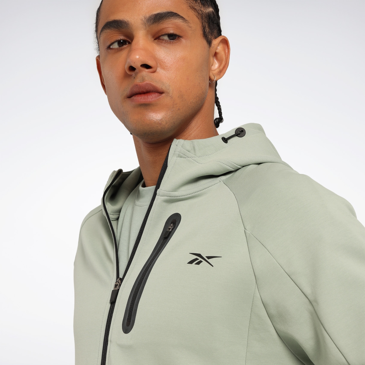 Reebok DESCE FZ Yeşil Erkek Eşofman Üstü