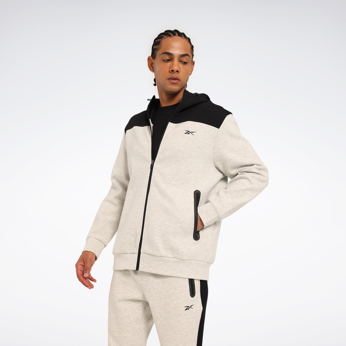 Reebok ESENTE FZ Gri Erkek Eşofman Üstü