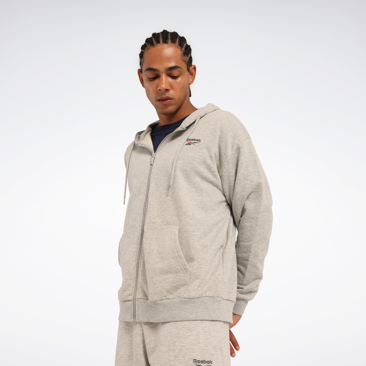 Reebok NEW ID REG FZ Gri Erkek Eşofman Üstü