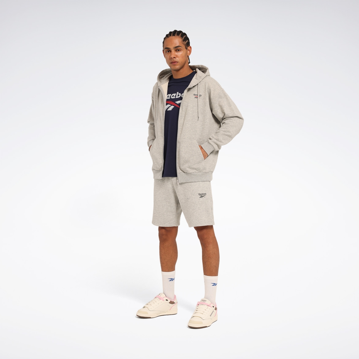 Reebok NEW ID REG FZ Gri Erkek Eşofman Üstü