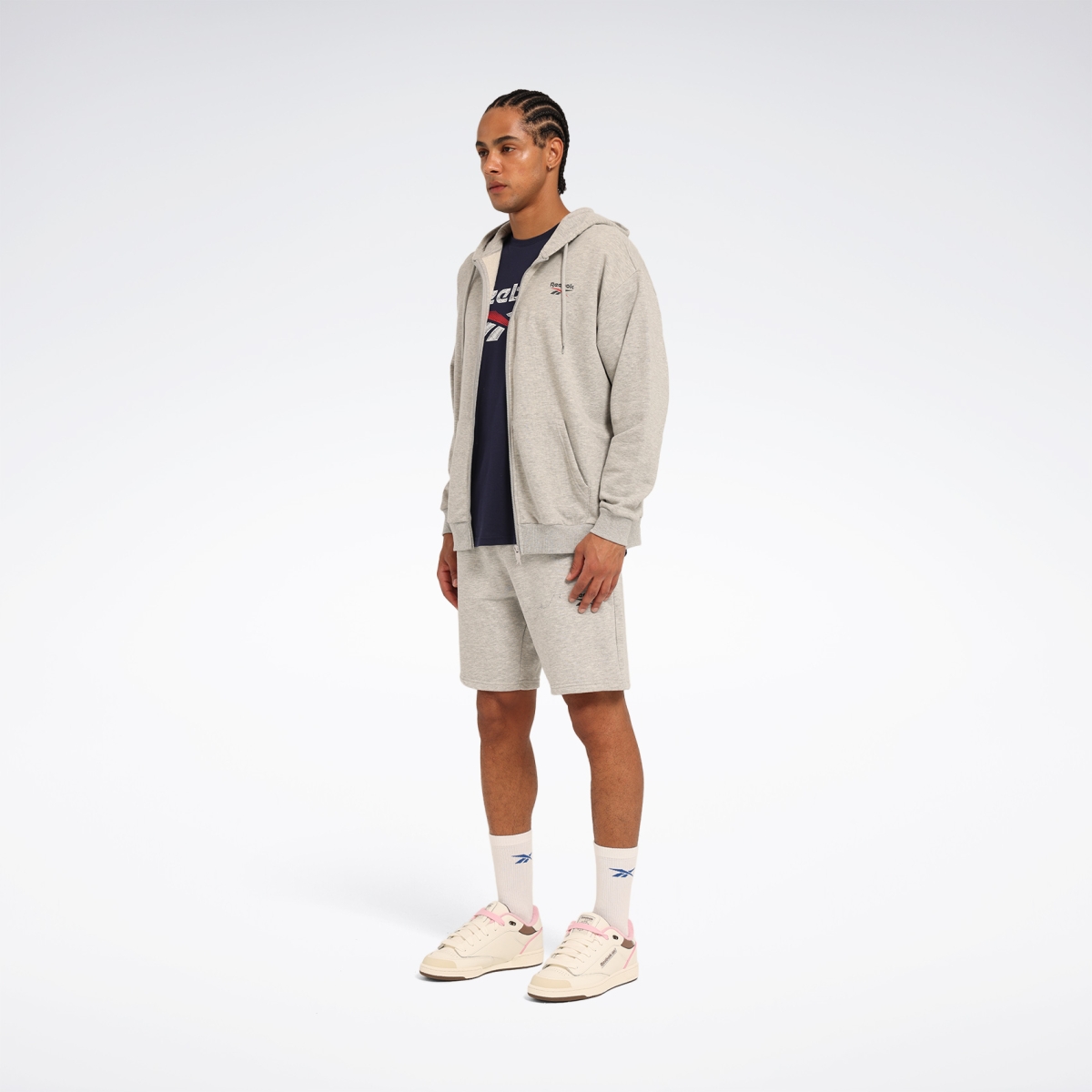 Reebok NEW ID REG FZ Gri Erkek Eşofman Üstü