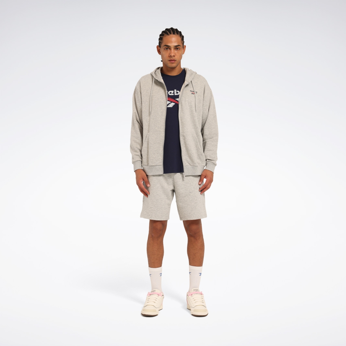 Reebok NEW ID REG FZ Gri Erkek Eşofman Üstü