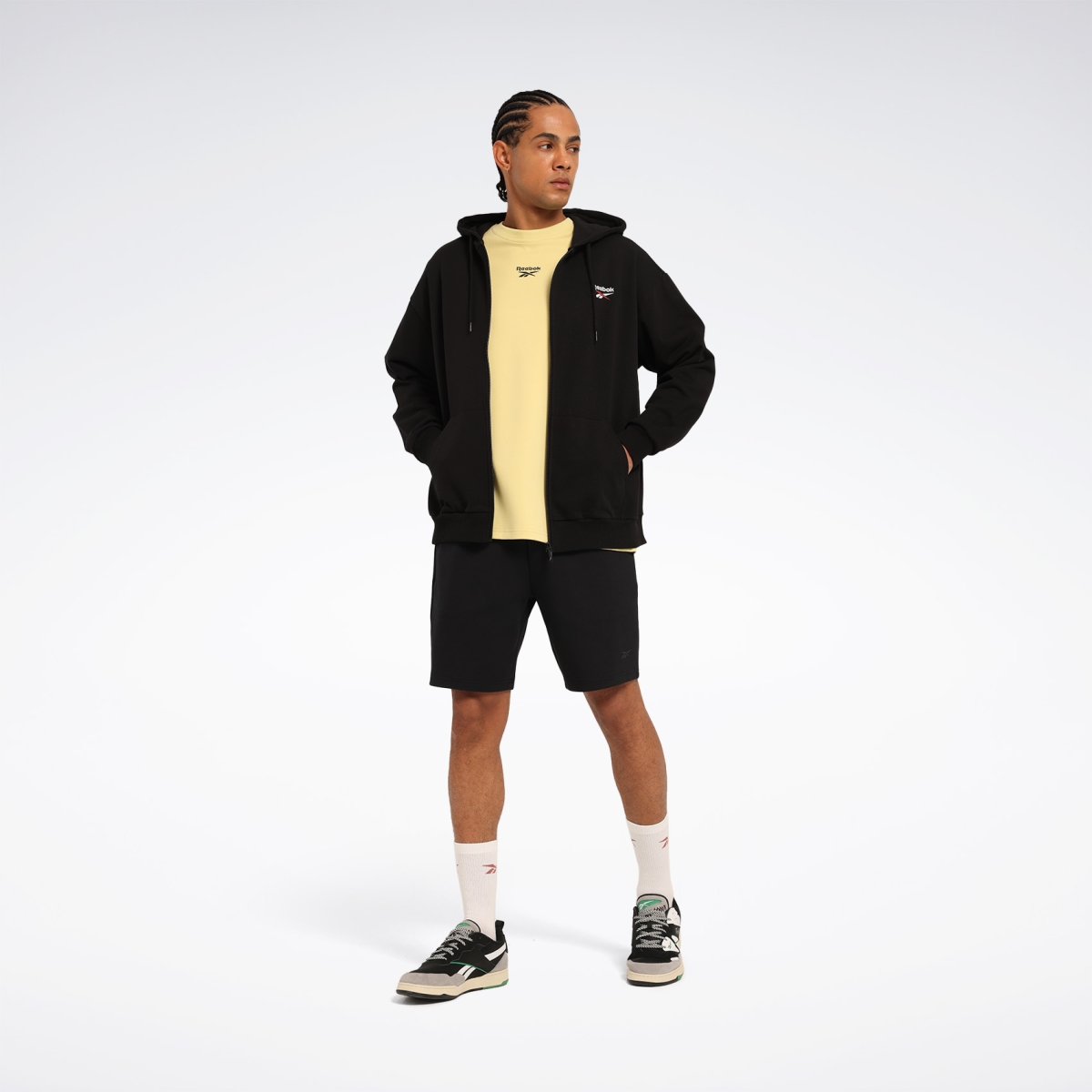 Reebok NEW ID REG FZ Siyah Erkek Eşofman Üstü