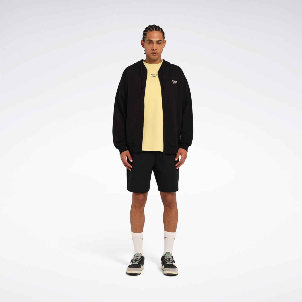 Reebok NEW ID REG FZ Siyah Erkek Eşofman Üstü