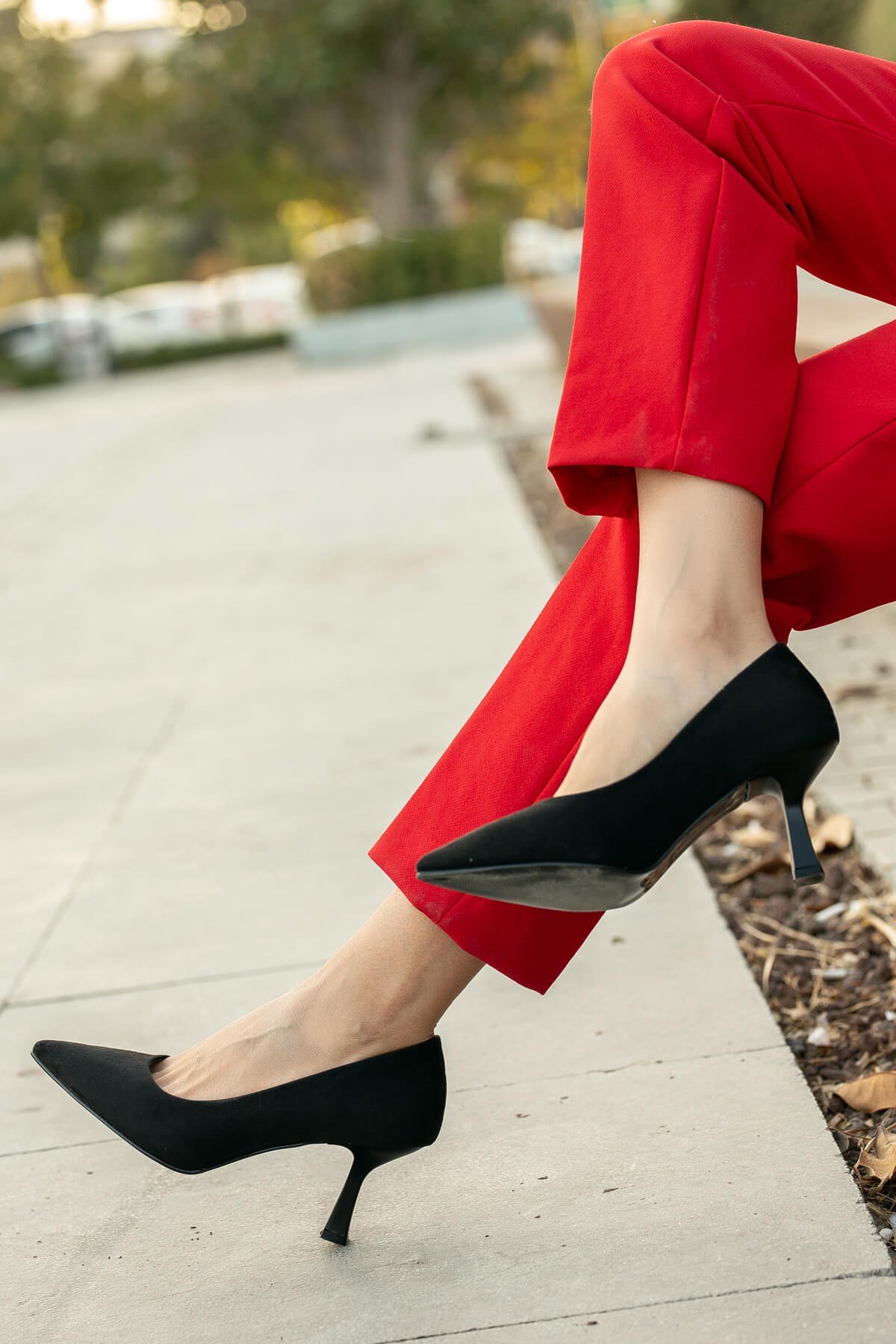 Kadın Stiletto SİYAH SÜET - Görsel 4