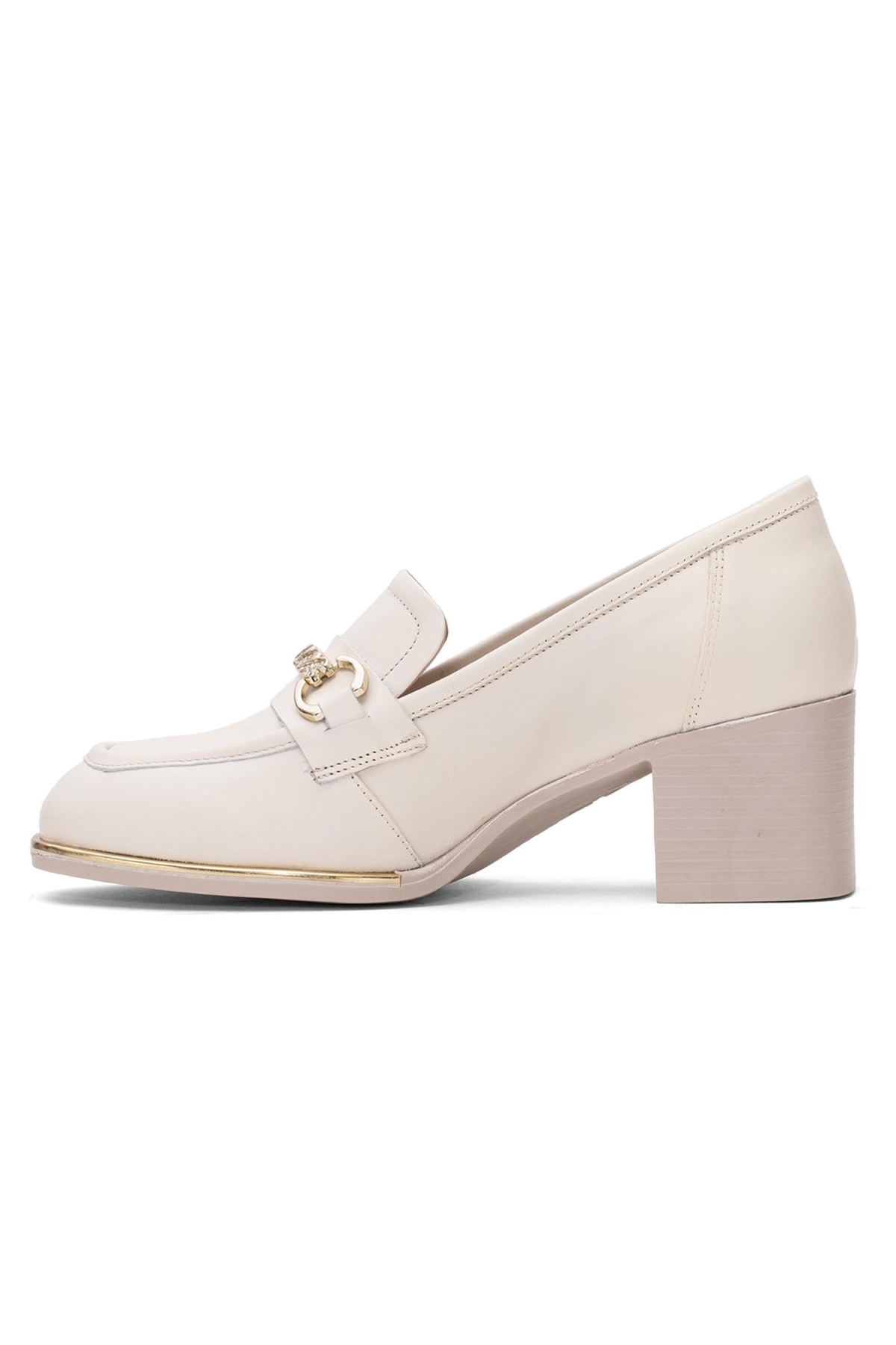 Ünve Hakiki Deri Comfort Ortopedik Kadın Topuklu Ayakkabı - Görsel 4