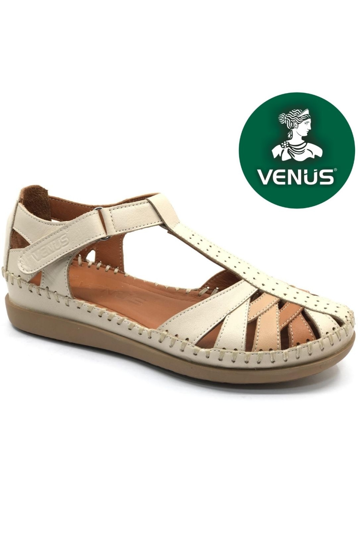 Margit Hakiki Deri Comfort Ortopedik Kadın Sandalet - Görsel 5