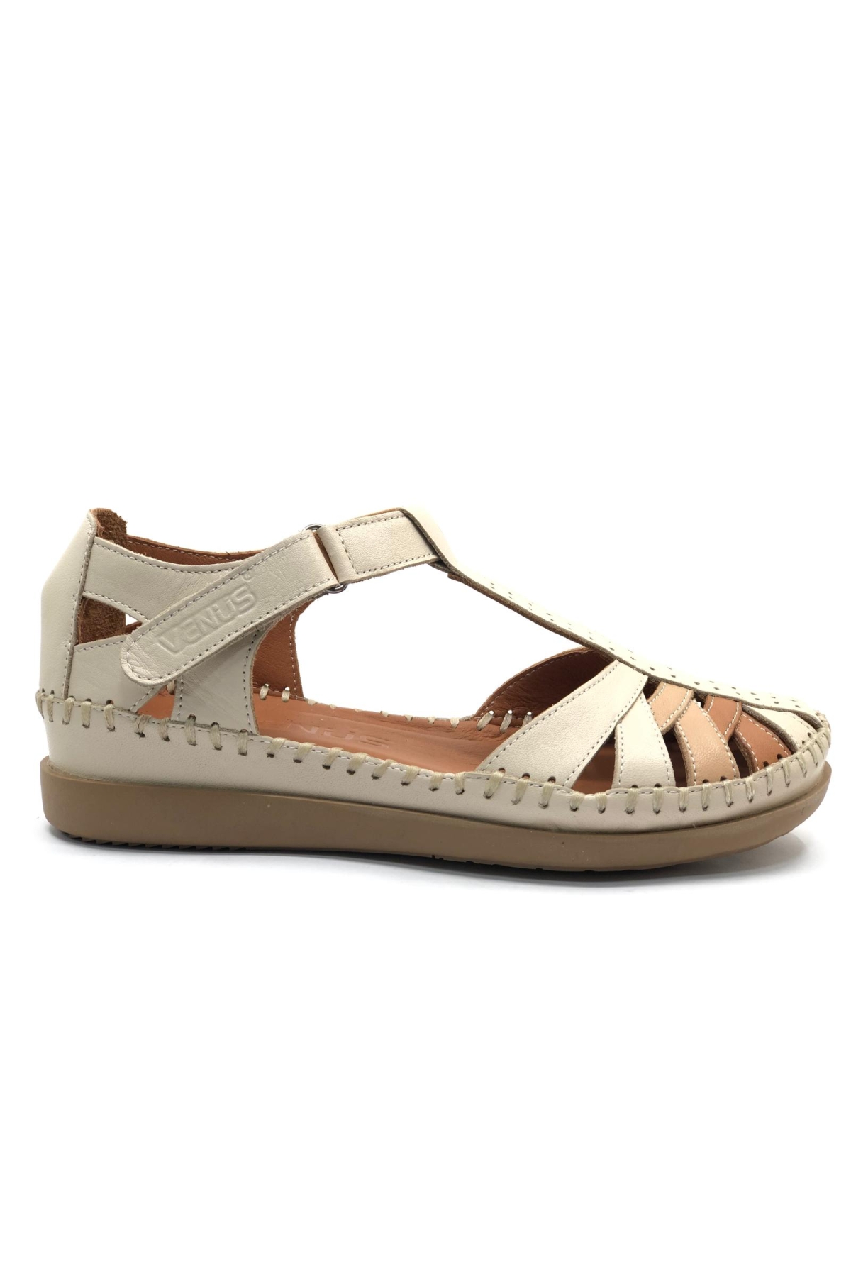 Margit Hakiki Deri Comfort Ortopedik Kadın Sandalet - Görsel 6