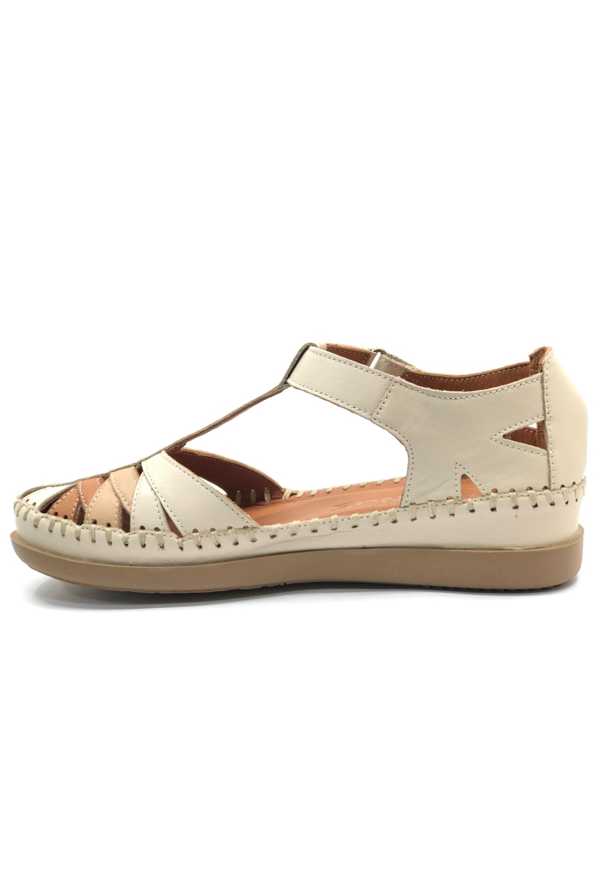 Margit Hakiki Deri Comfort Ortopedik Kadın Sandalet - Görsel 7