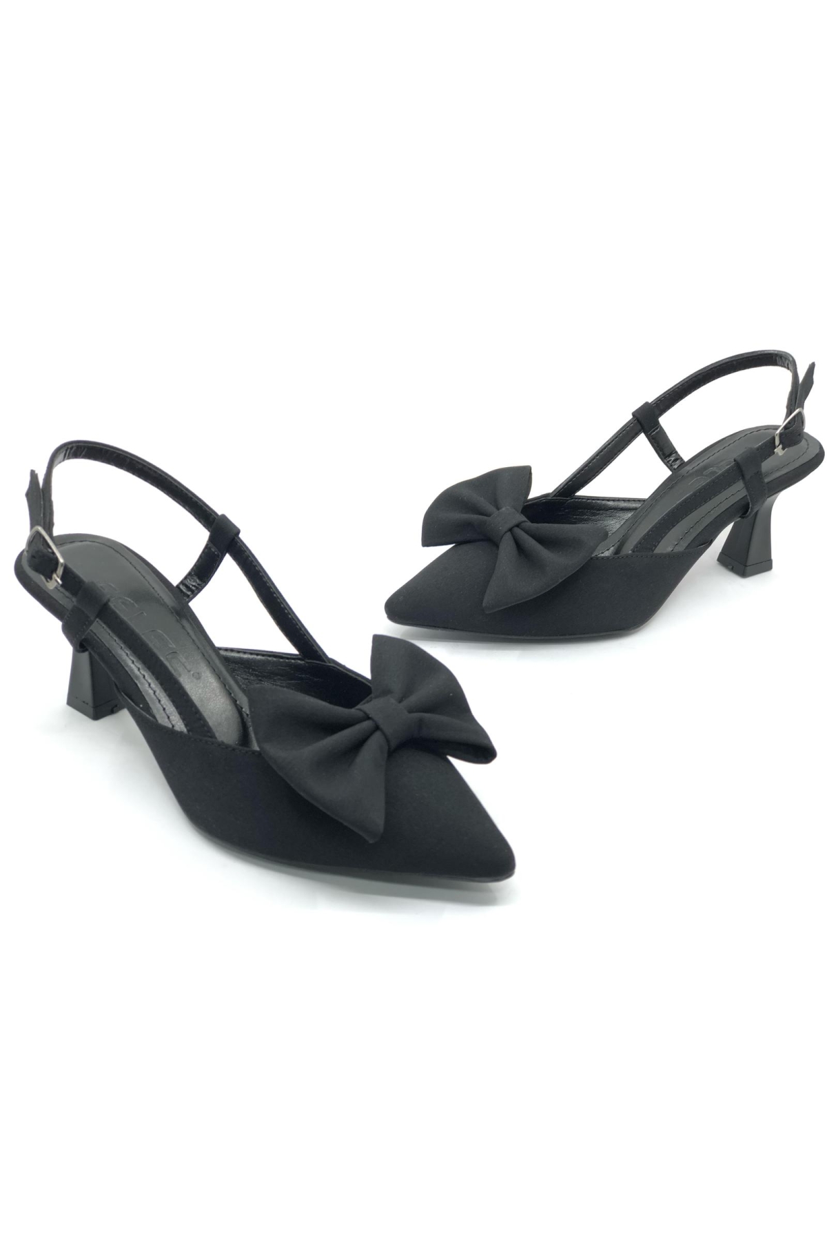 Kurdela Detaylı Arkası Açık Stiletto Kadın Topuklu Ayakkabı - Görsel 2
